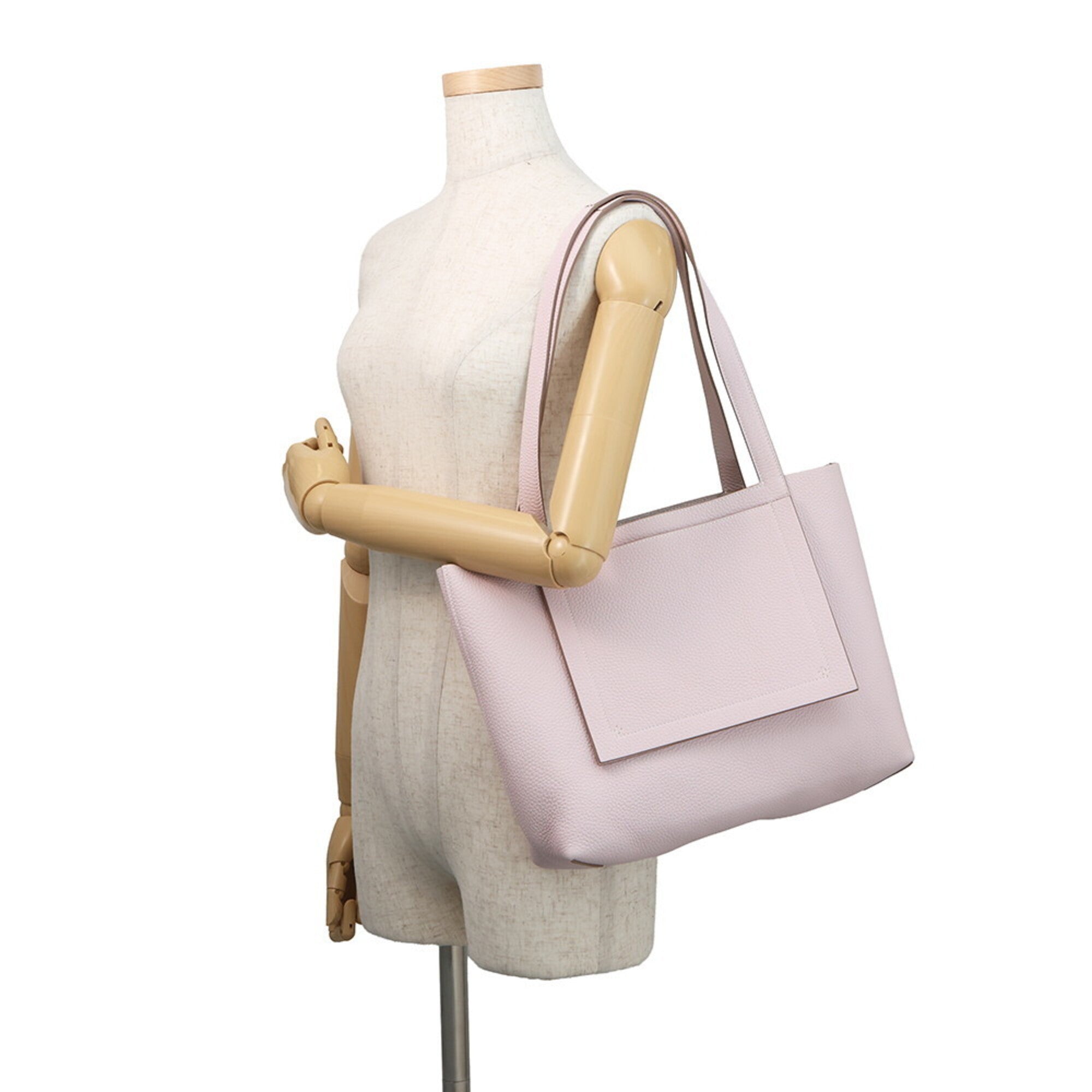 Hermes Light Pink Taurillon Clemence Leather Handbag Tote Bag (Pre-Owned)