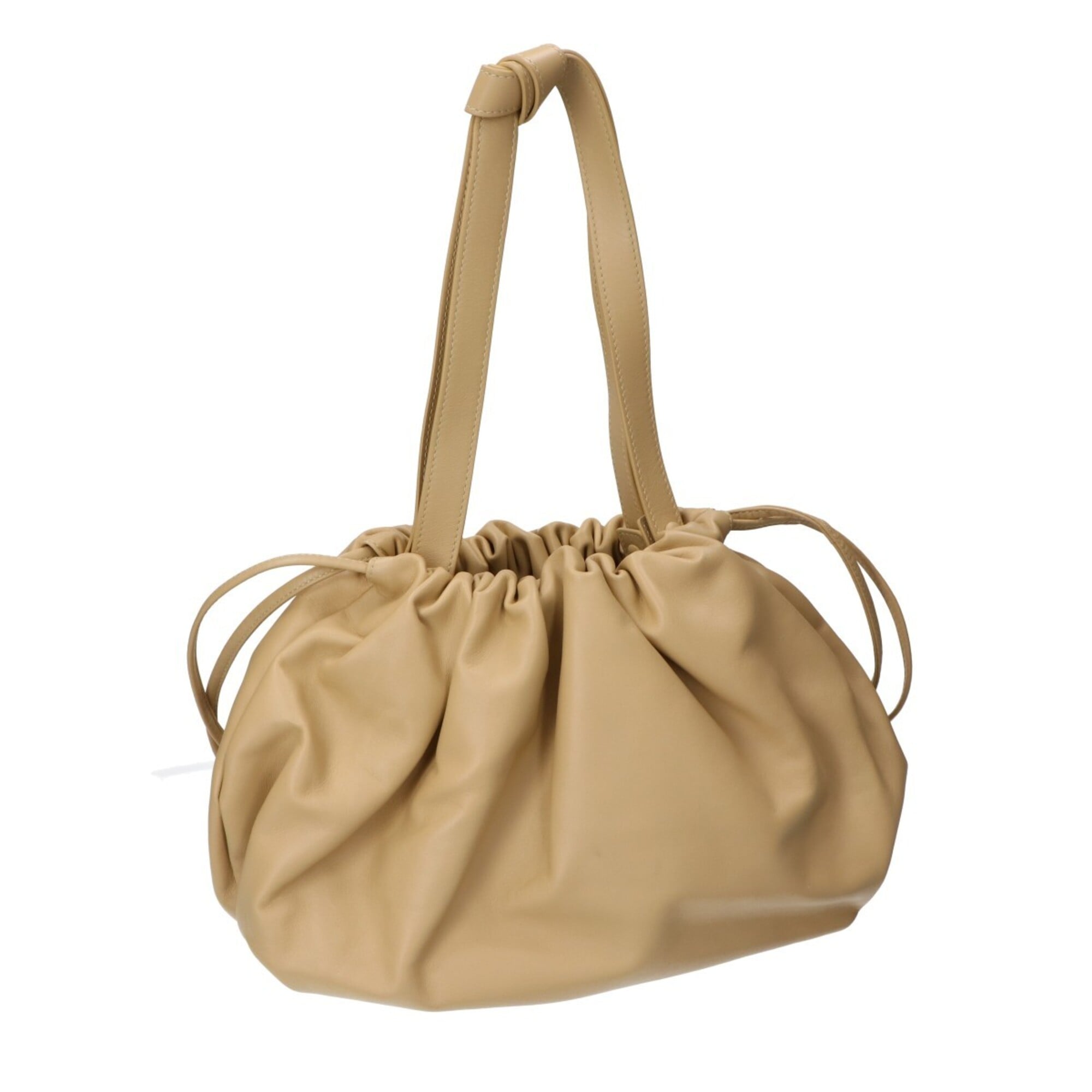 Bottega Veneta Beige Yellow Leather Handbag (Pre-Owned)