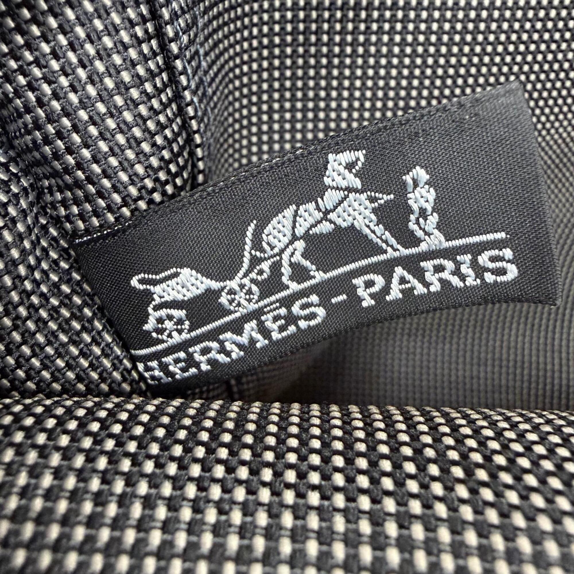 Hermes Gray Polyamide Polyester Handbag Tote Bag (Pre-Owned)