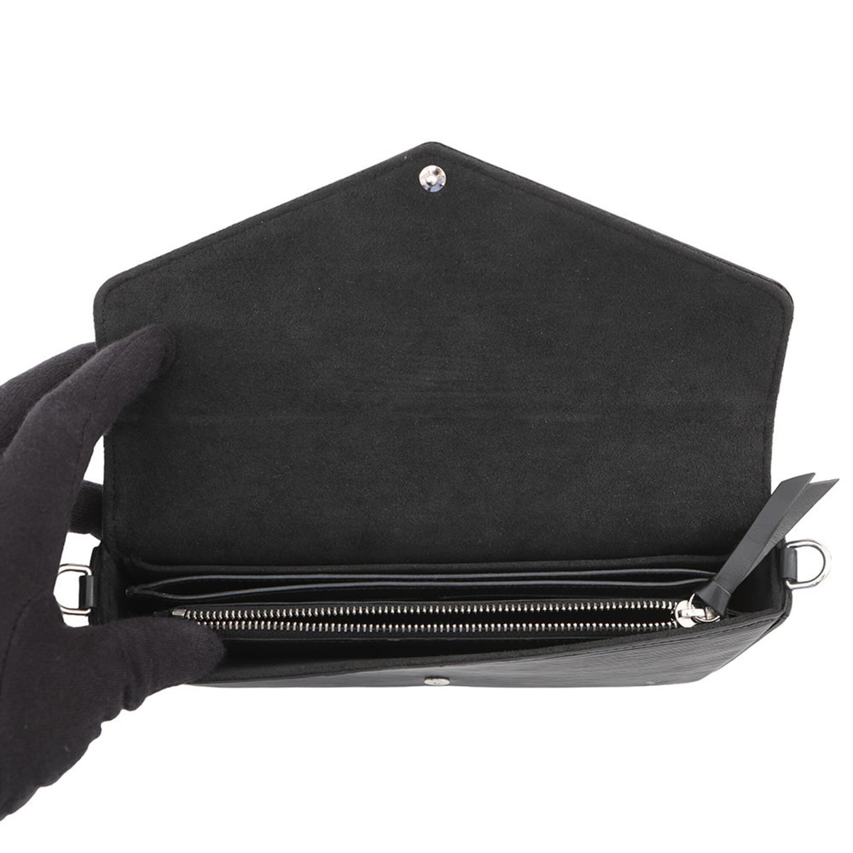 Louis Vuitton Black Noir Epi Leather Handbag Pochette (Pre-Owned)