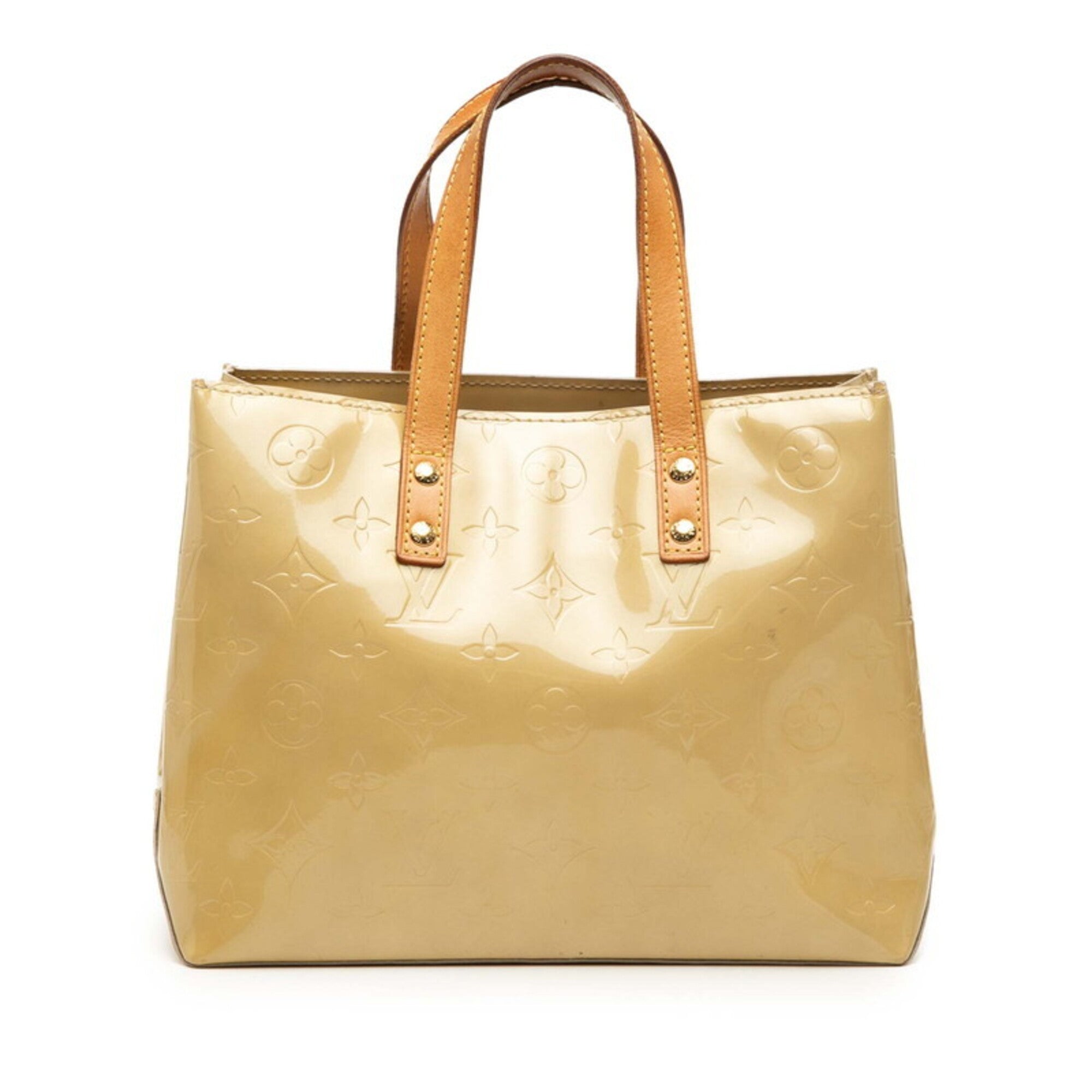 Louis Vuitton Beige Patent Leather Handbag (Pre-Owned)