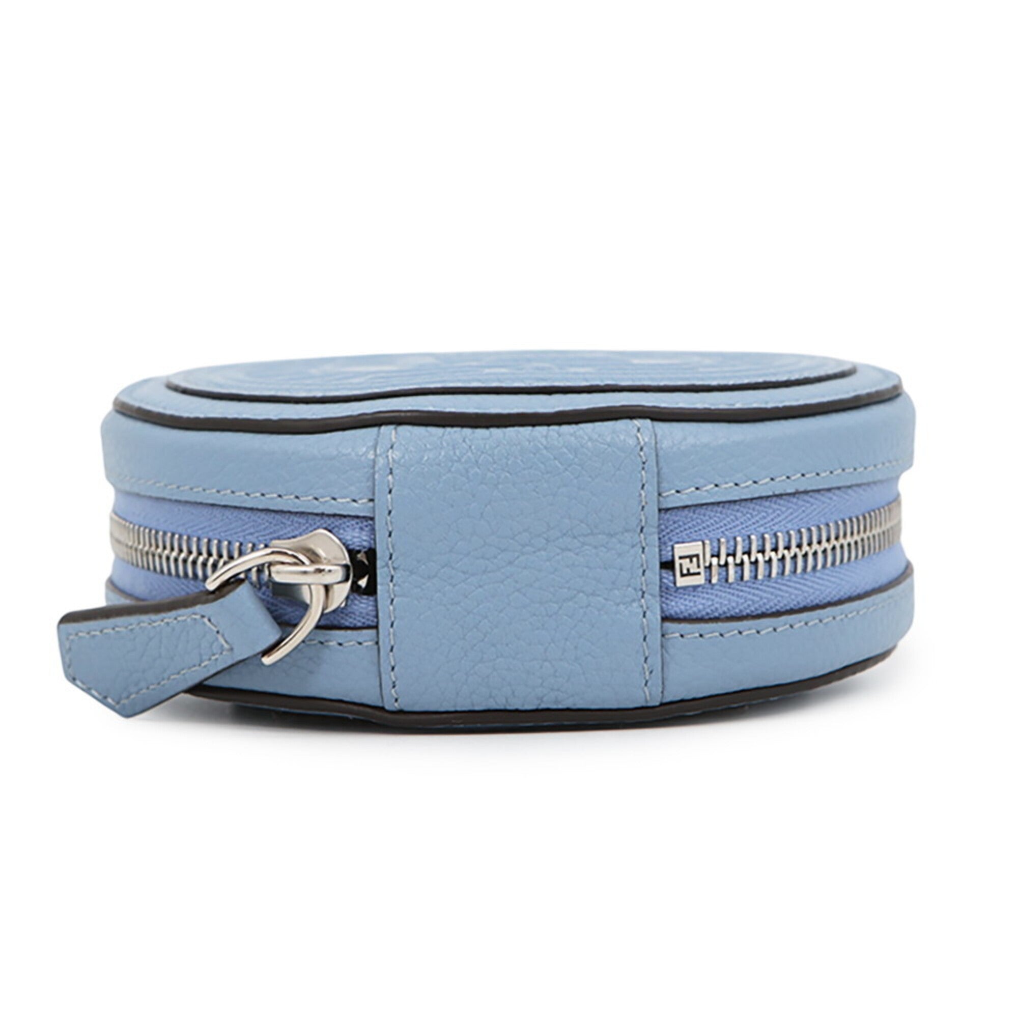 Fendi Light Blue Leather Pouch Shoulder Bag (Pre-Owned)