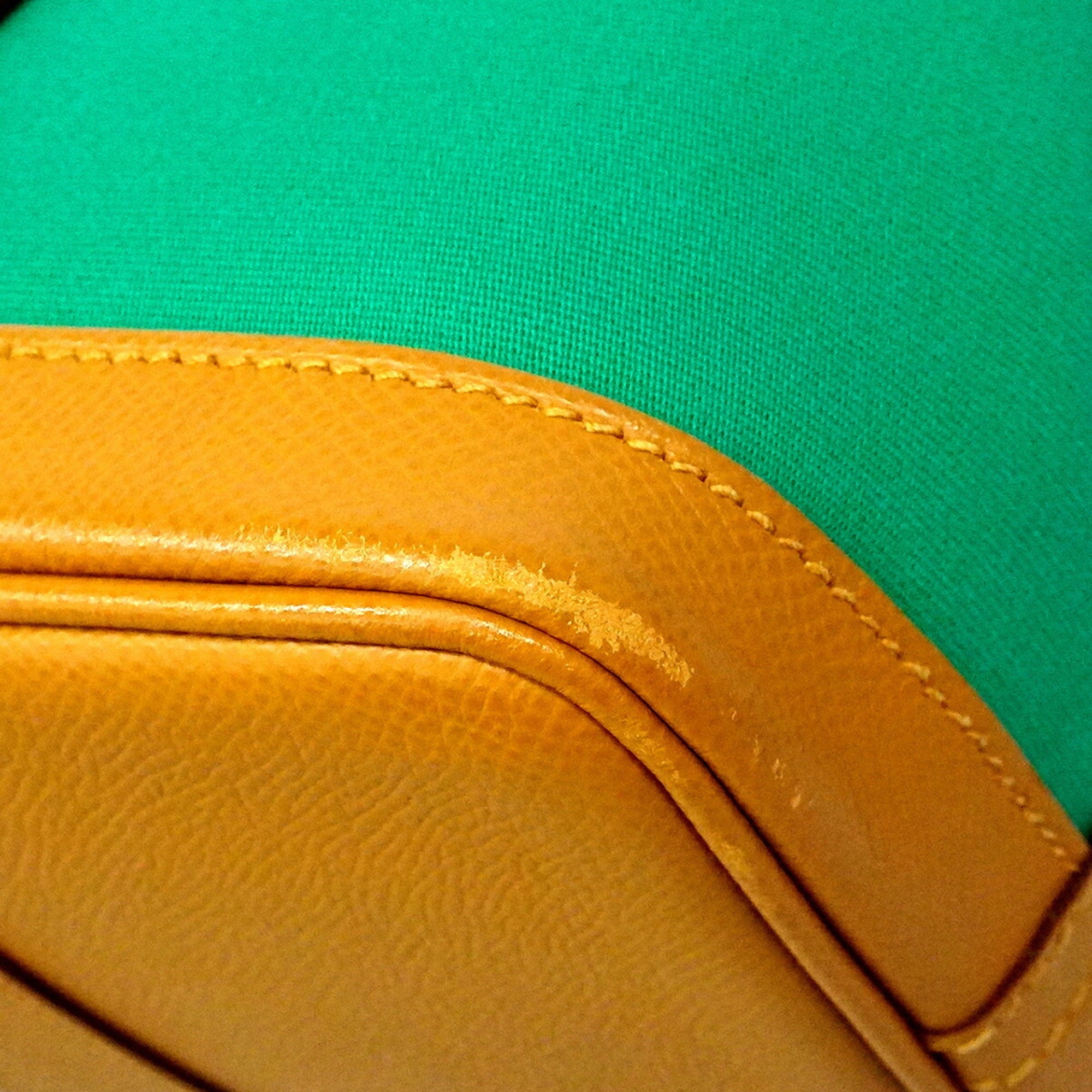 Hermes Green Toile Officier Tote Bag (Pre-Owned)