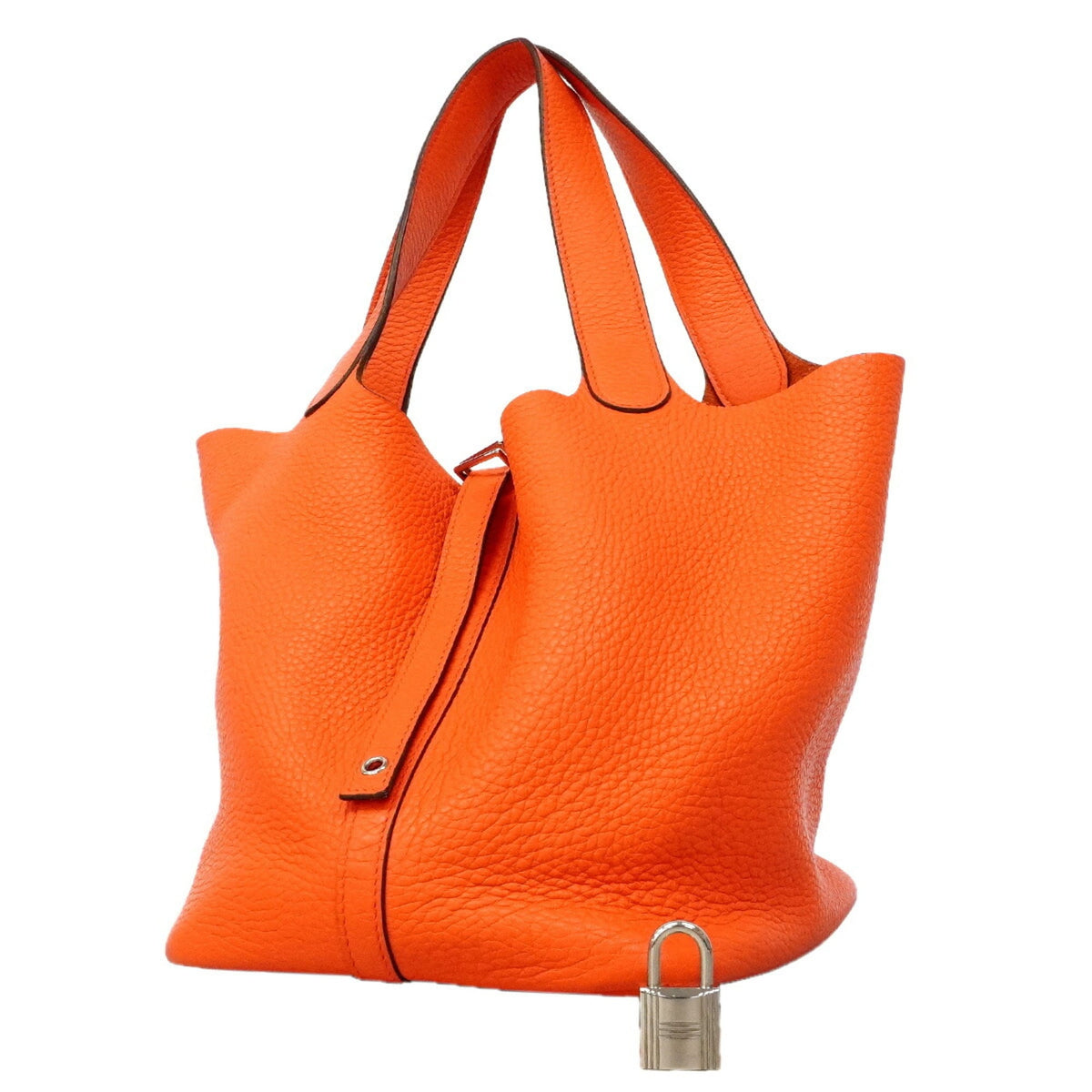 Hermes Capucine Taurillon Clemence Leather Handbag (Pre-Owned)