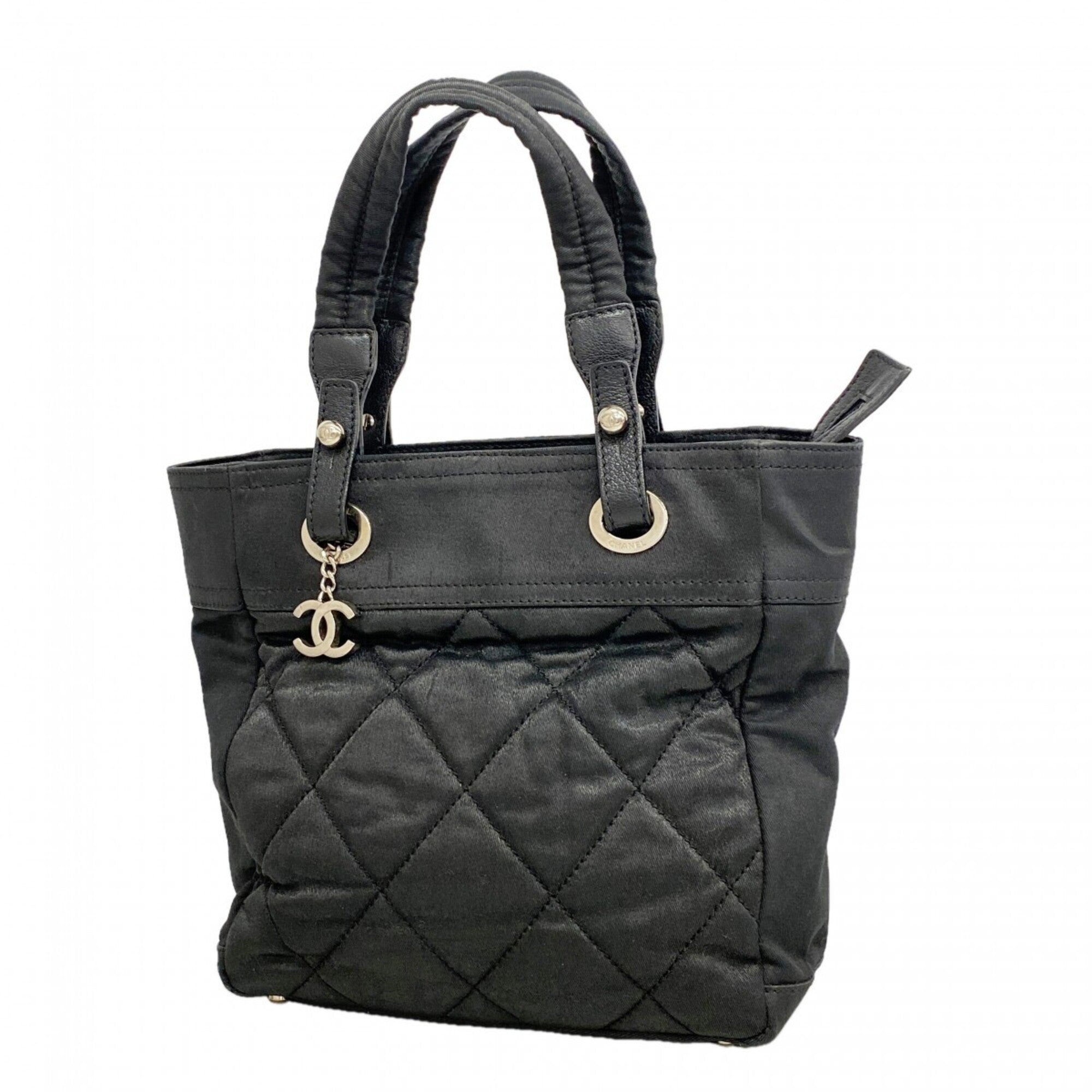 Chanel Black Canvas Tote Bag (Pre-Owned)