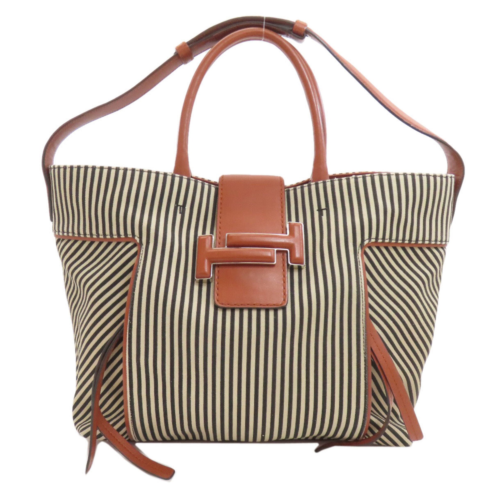 Tod's Brown Canvas Tote Bag (Pre-Owned)