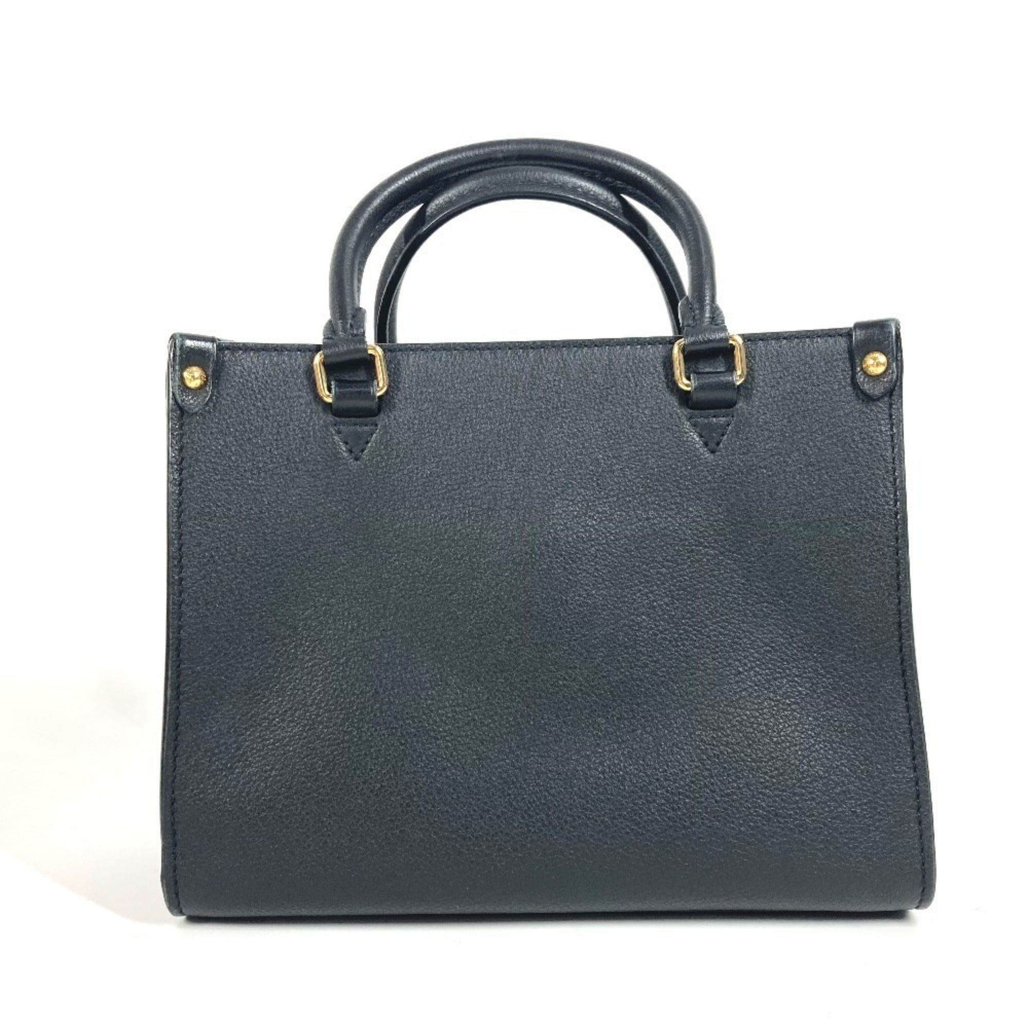 Louis Vuitton Black Noir Leather Handbag Shoulder Bag Tote Bag (Pre-Owned)