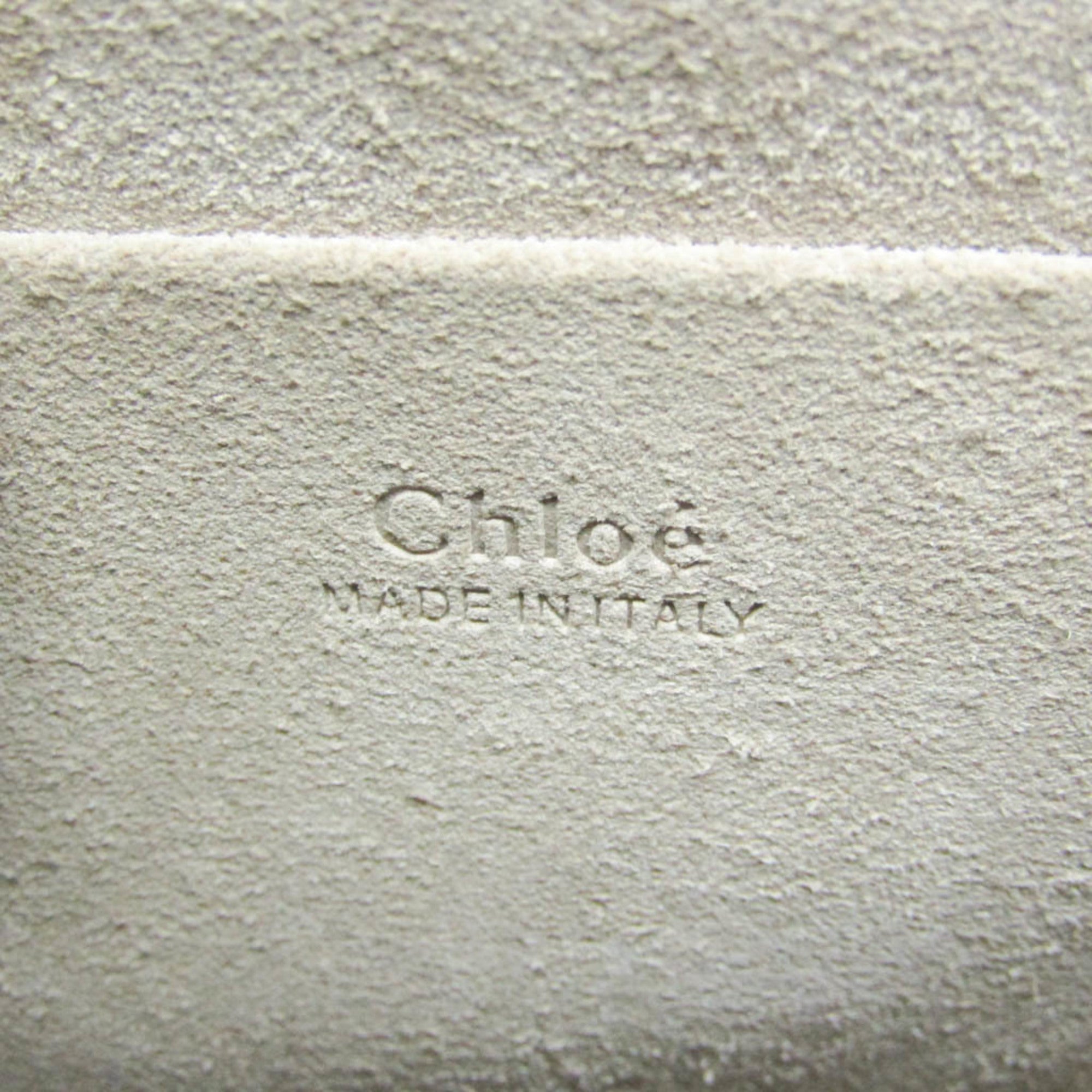 Chloe Nile Crossbody Bag Leather Beige Leather Shoulder Bag Bag (Pre-Owned)