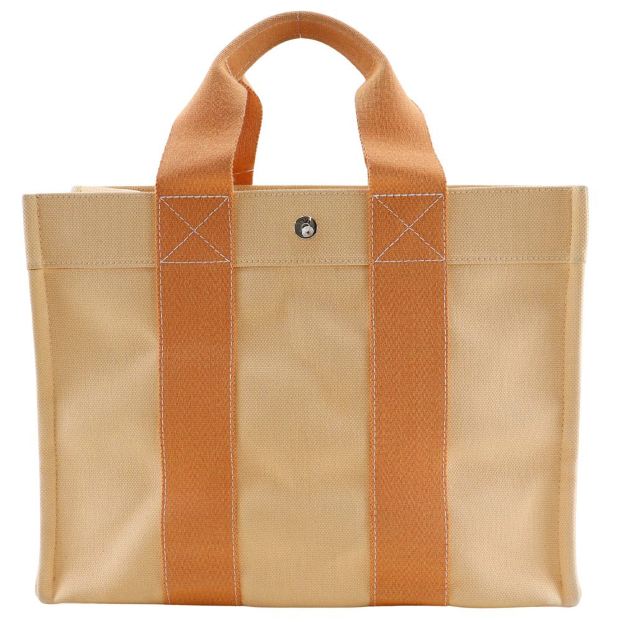 Hermes Orange Canvas Handbag (Pre-Owned)