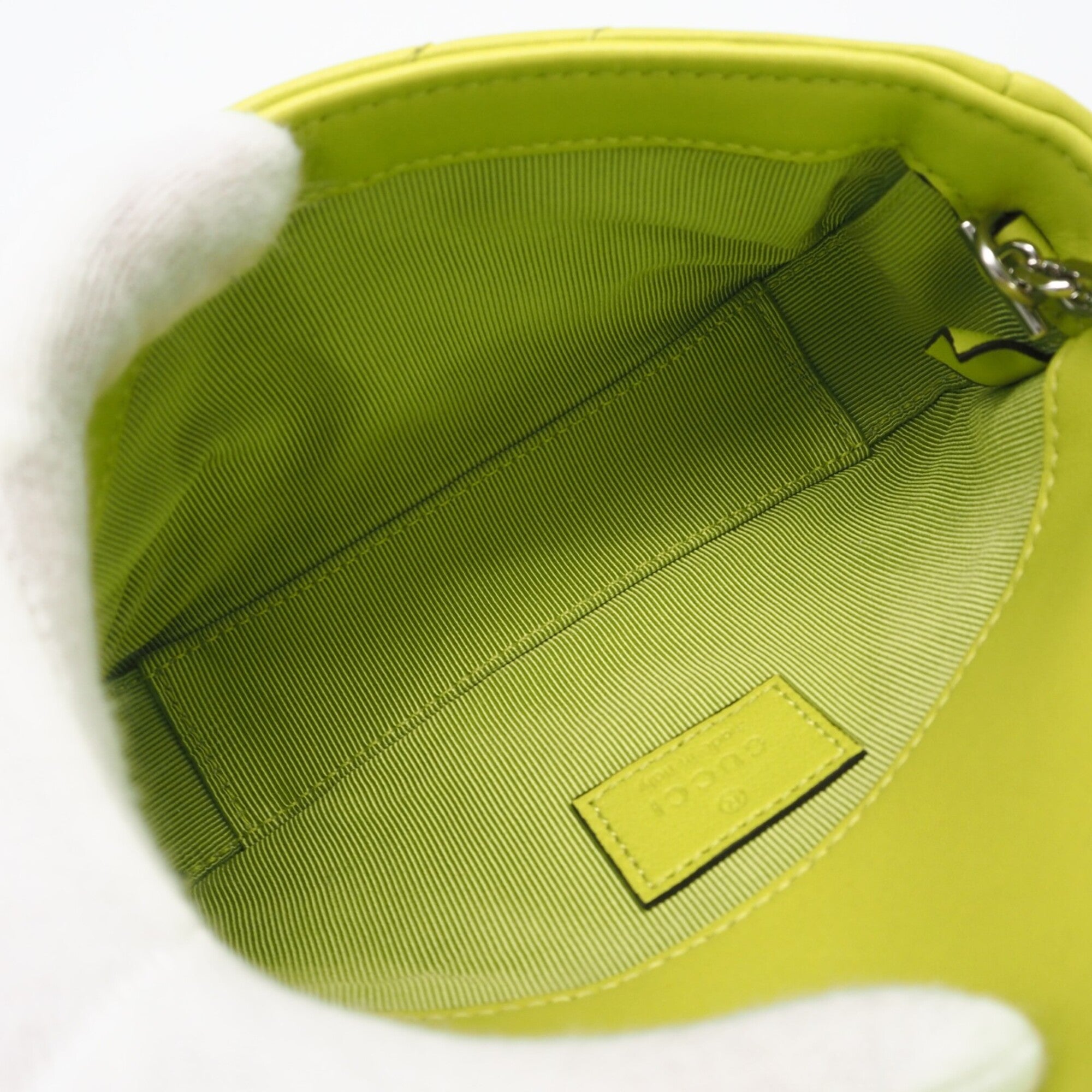 Gucci Gg Marmont Yellow Leather Shoulder Bag (Pre-Owned)