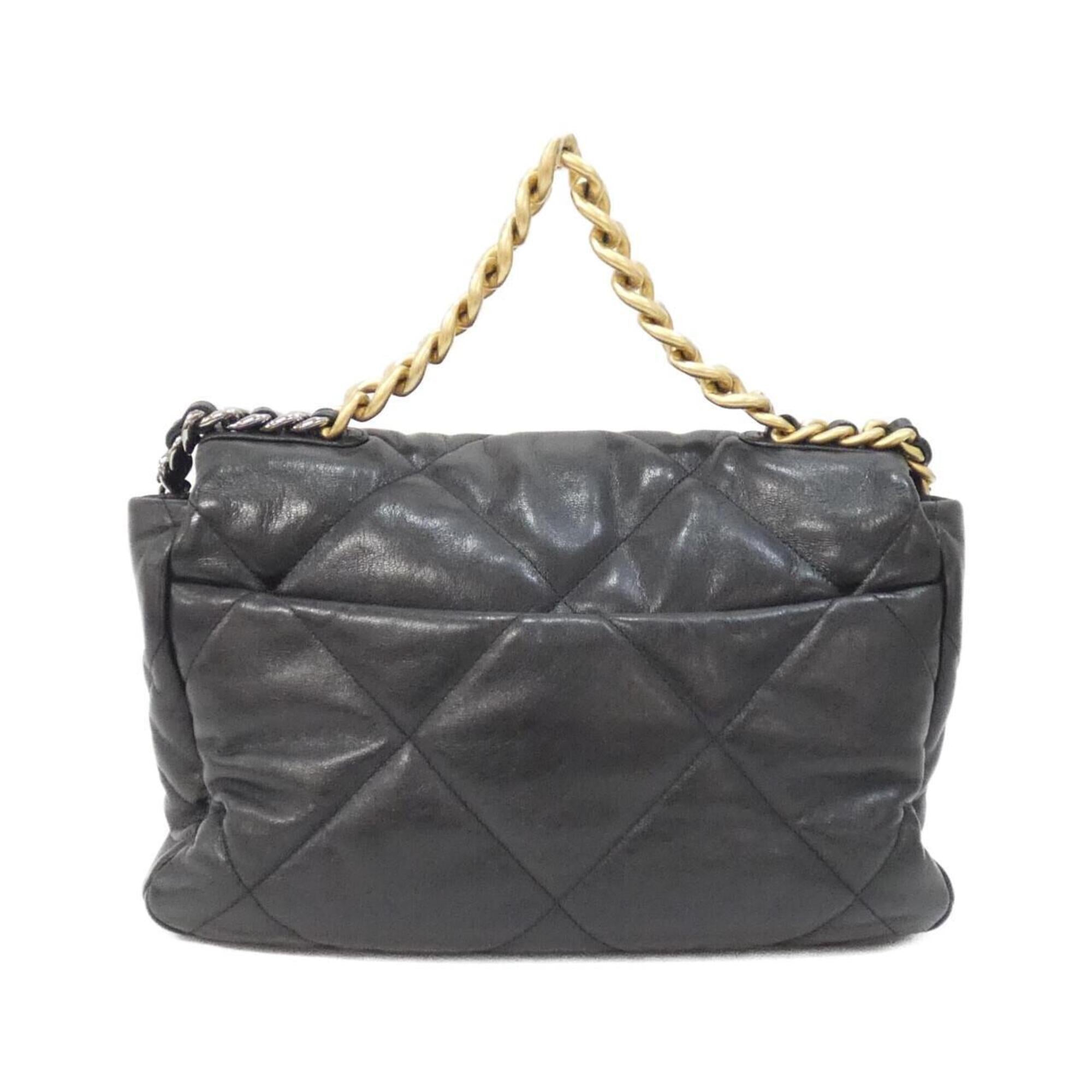 Chanel Black Leather Shoulder Bag (Pre-Owned)