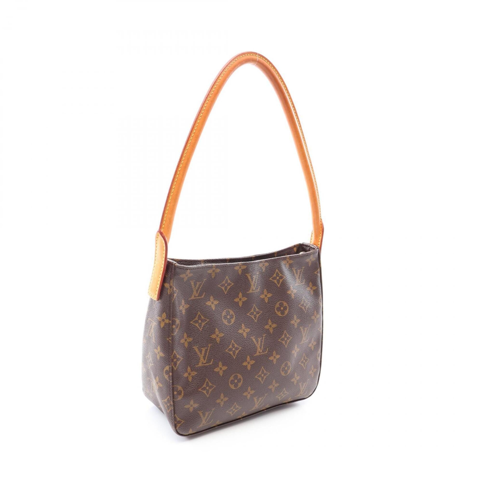 Louis Vuitton Brown Coated Canvas Leather Handbag Shoulder Bag (Pre-Owned)