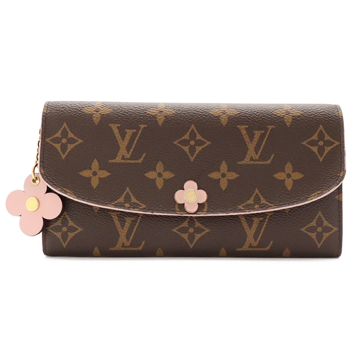 Louis Vuitton Rose Ballerine Monogram Canvas Long Wallet (Bi-Fold) (Pre-Owned)