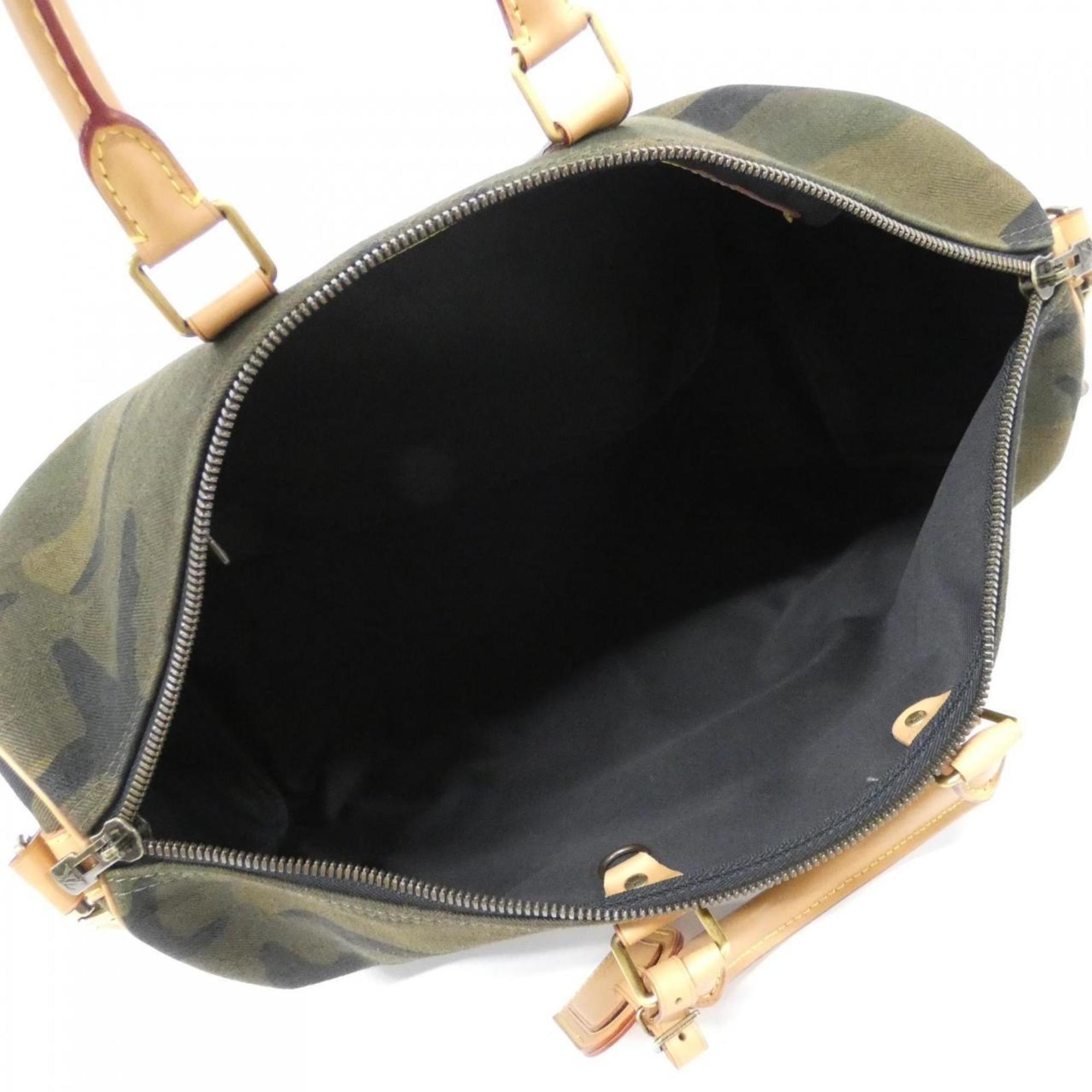 Louis Vuitton Camouflage Green Canvas Boston Bag (Pre-Owned)