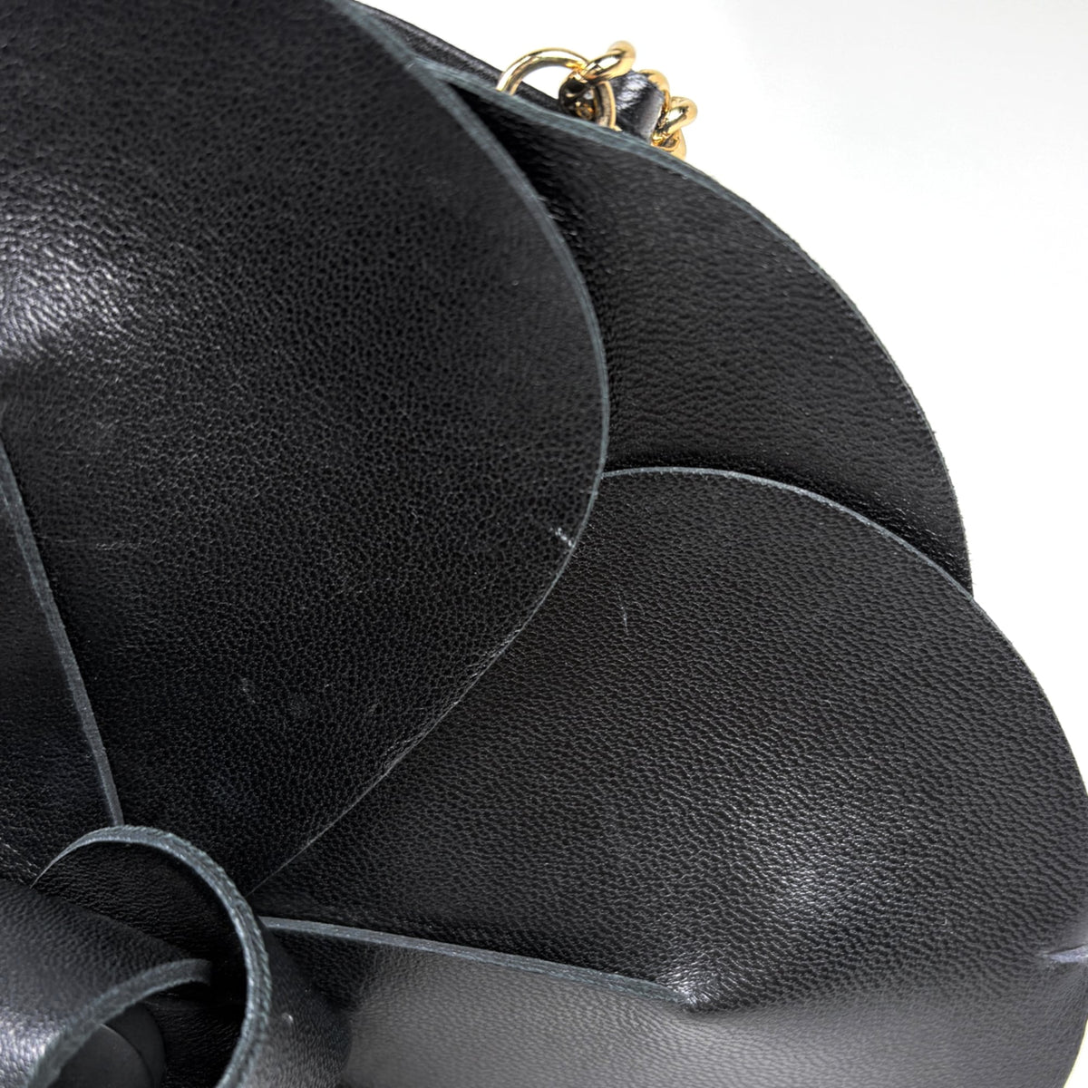 Chanel Black Leather Satin Handbag (Pre-Owned)