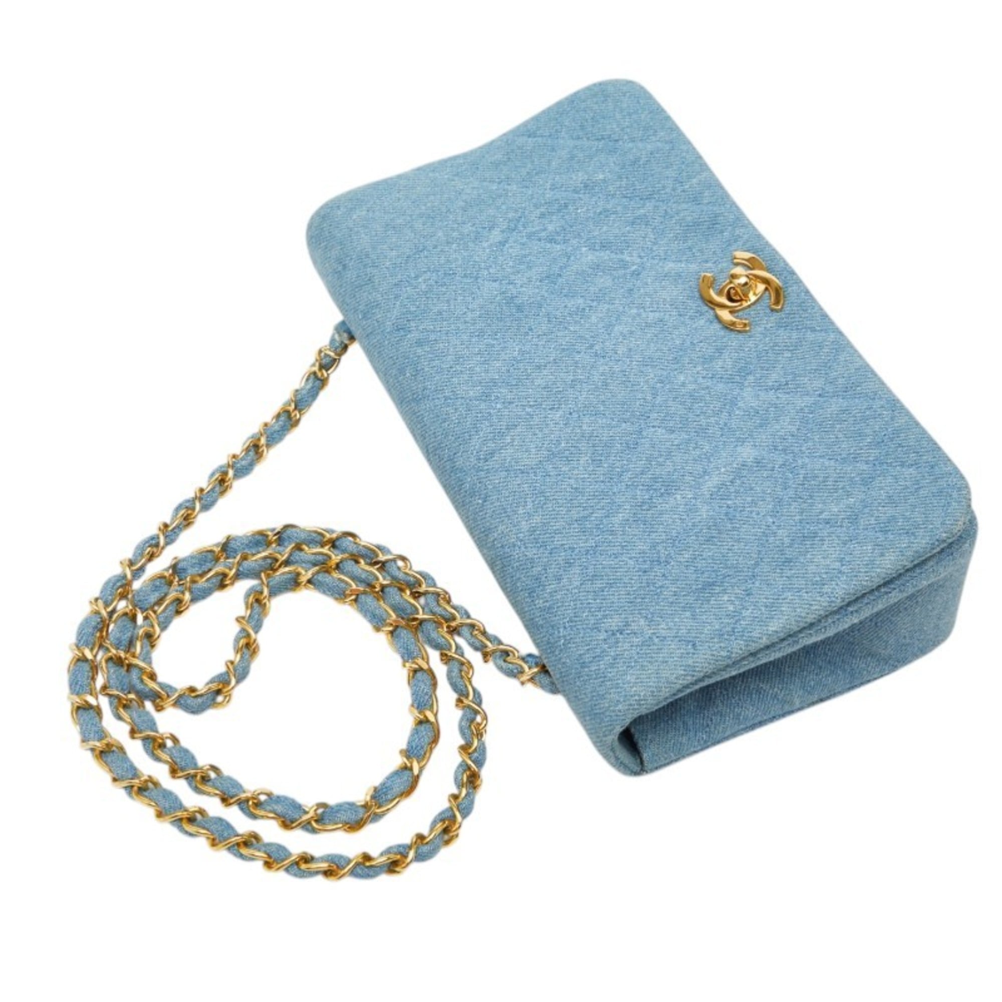 Chanel Blue Denim Shoulder Bag (Pre-Owned)