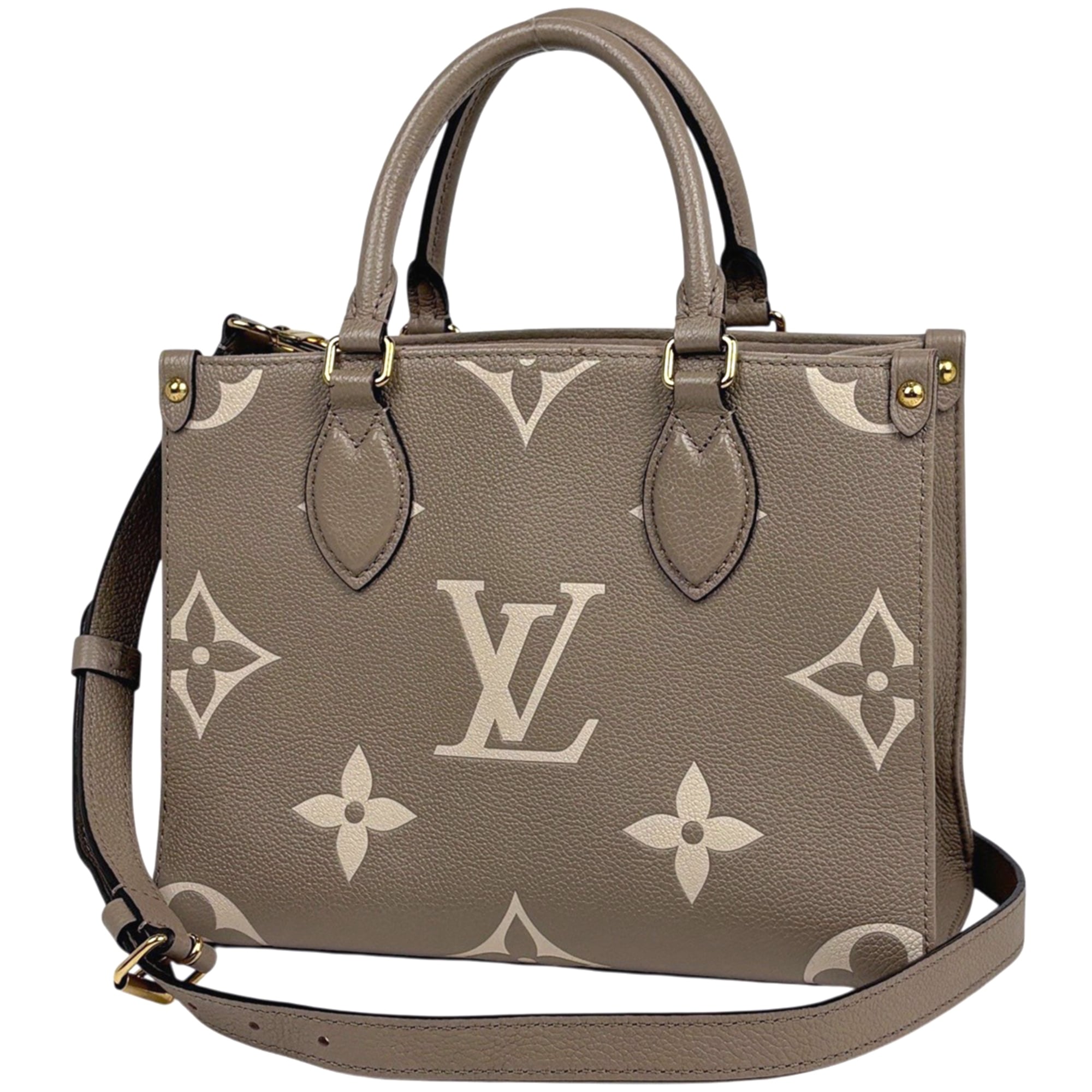 Louis Vuitton Beige Bicolor Monogram Monogram Empreinte Handbag Shoulder Bag (Pre-Owned)
