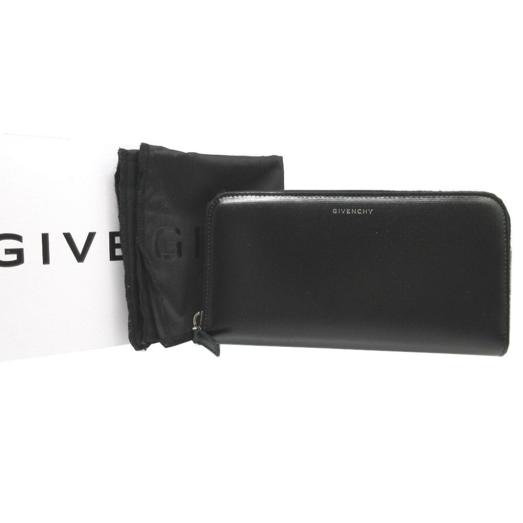 Givenchy Black Leather Long Wallet (Bi-Fold) (Pre-Owned)