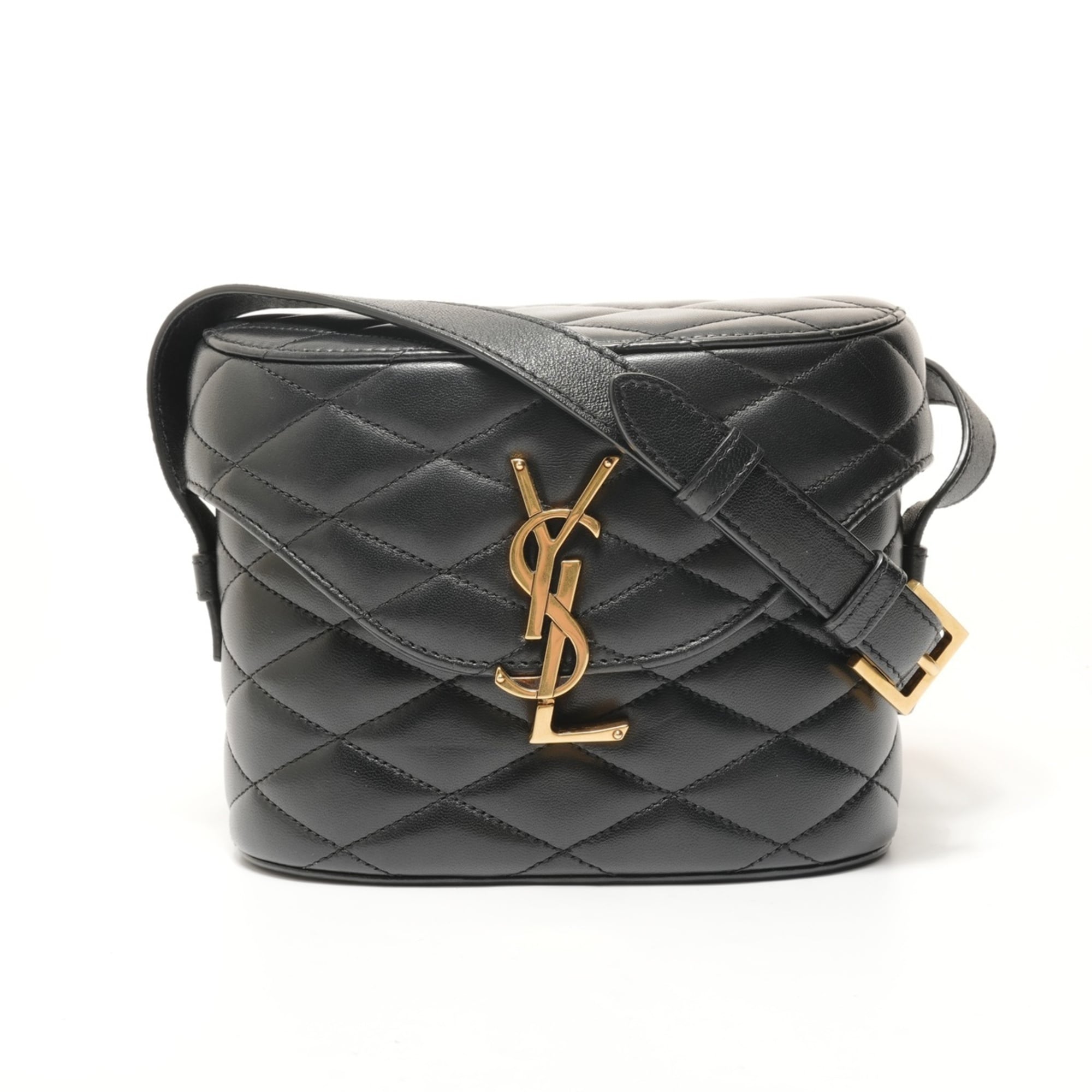 Yves Saint Laurent Cassandre Black Quilting Shoulder Bag (Pre-Owned)