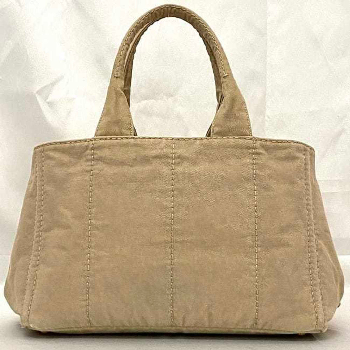 Prada Beige Canapa Handbag Tote Bag (Pre-Owned)