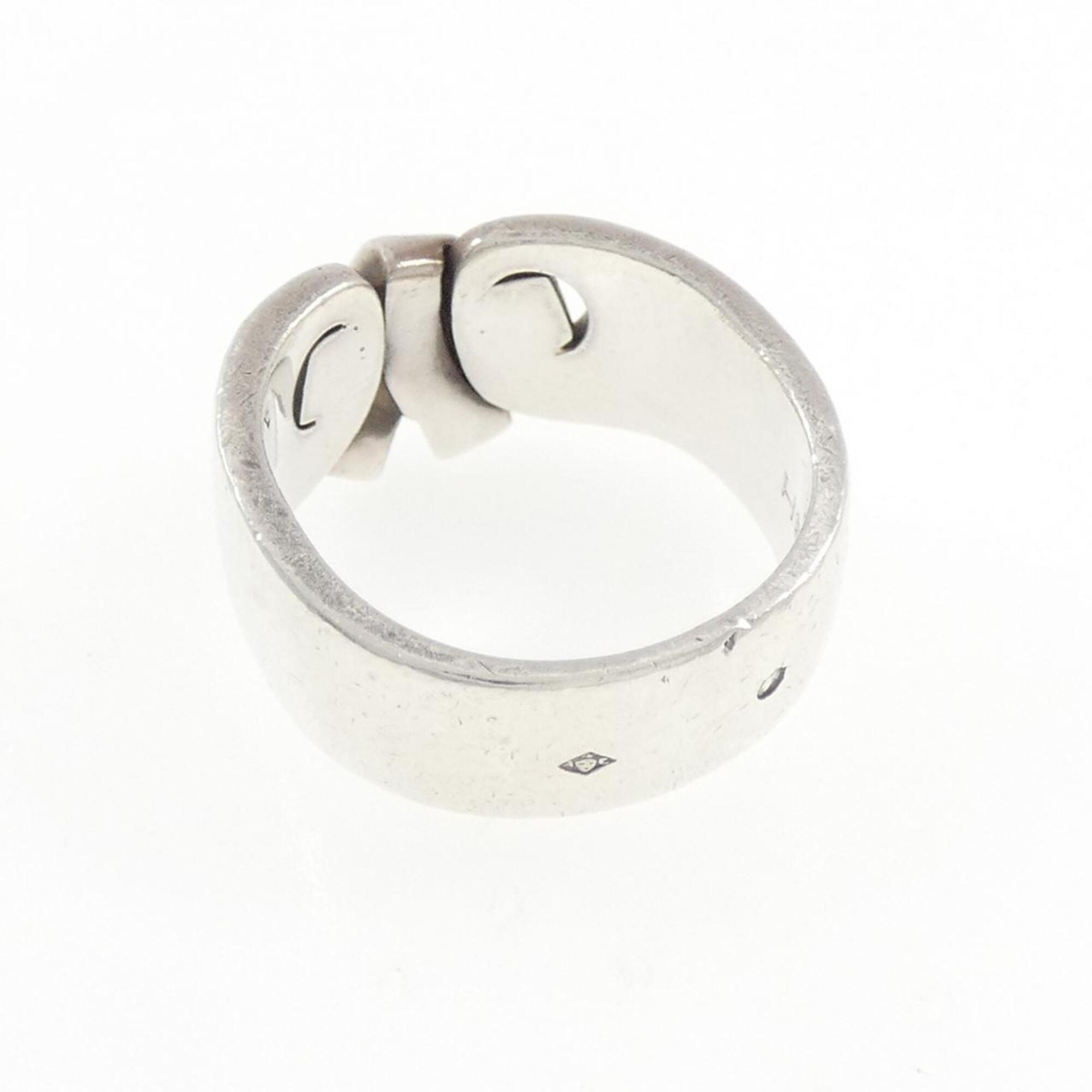 Hermes Silver Silver 925 Band Ring (Pre-Owned)