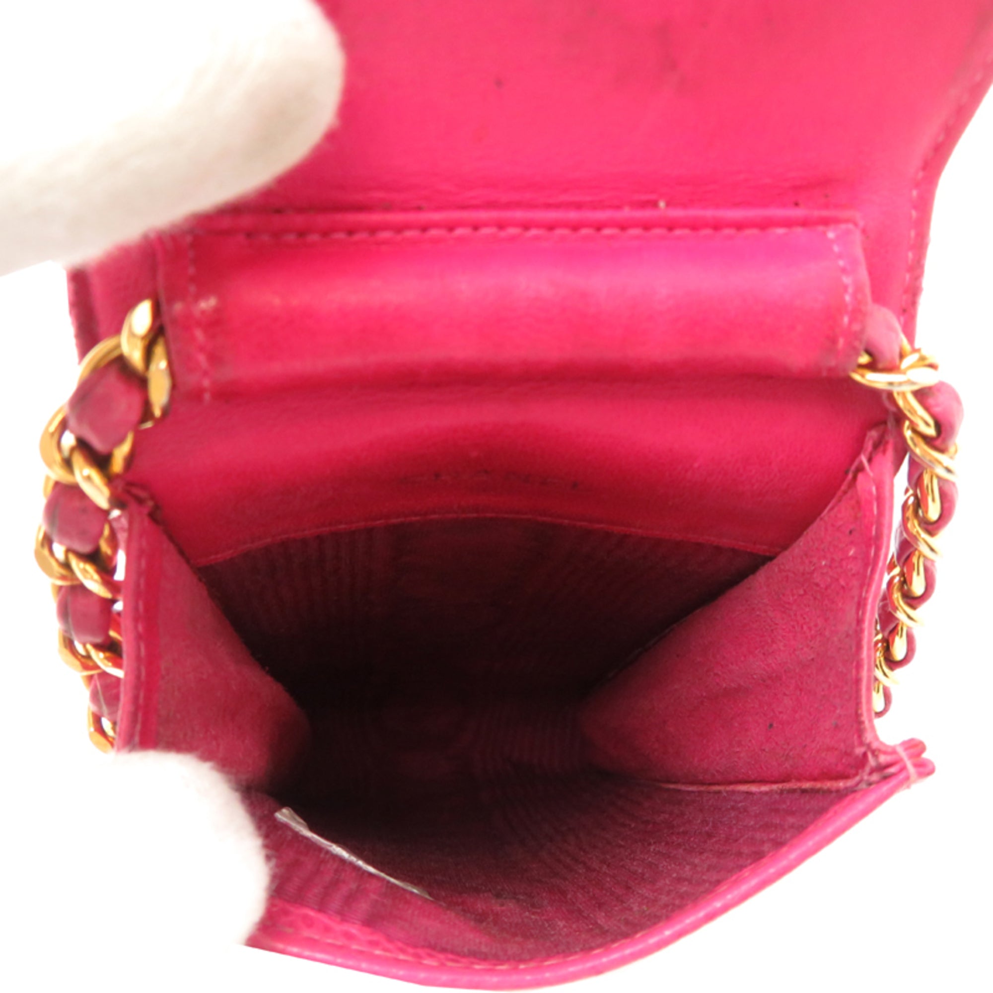 Chanel Pink Grained Calfskin Shoulder Bag (Pre-Owned)