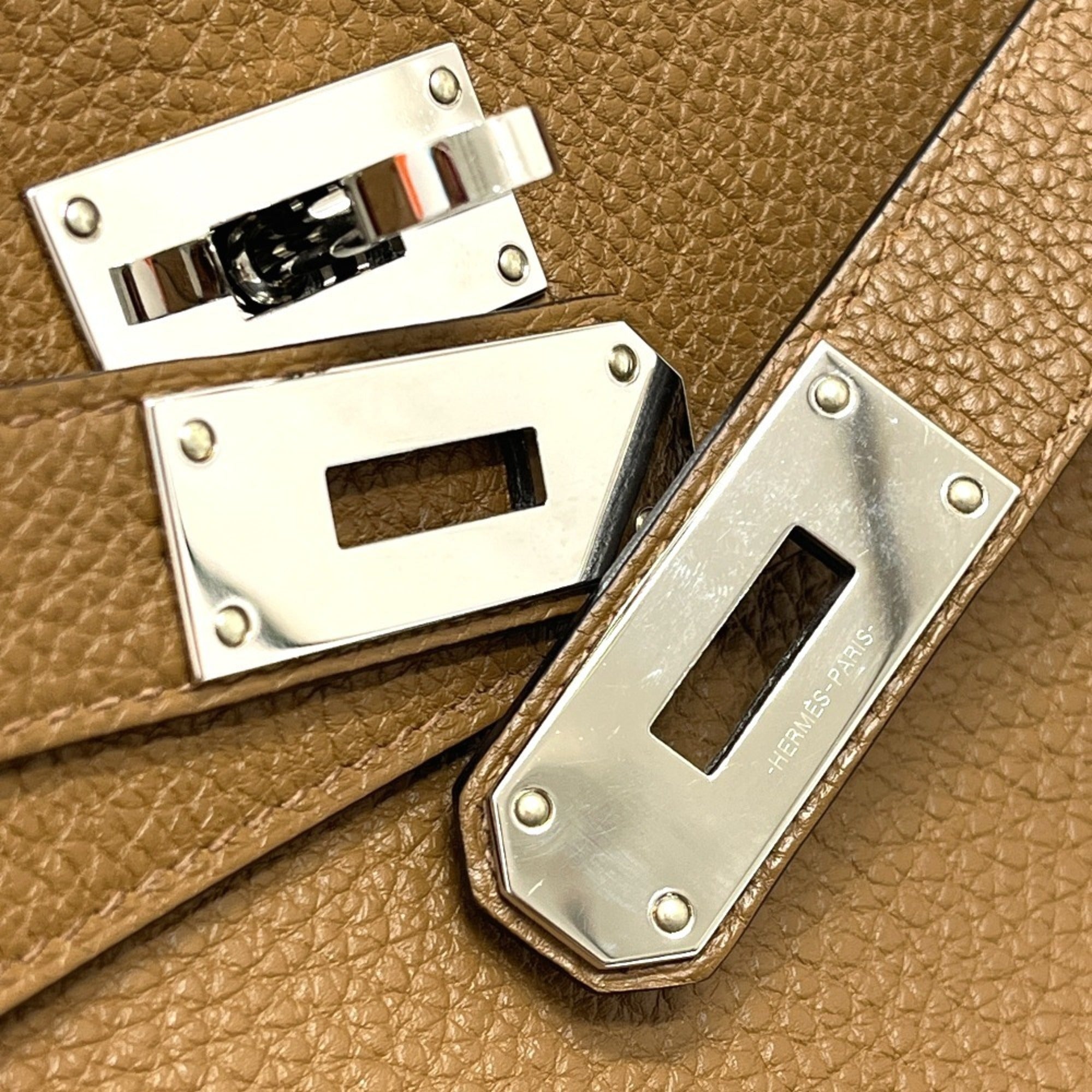 Hermes Kelly Brown Togo Leather Handbag Shoulder Bag (Pre-Owned)