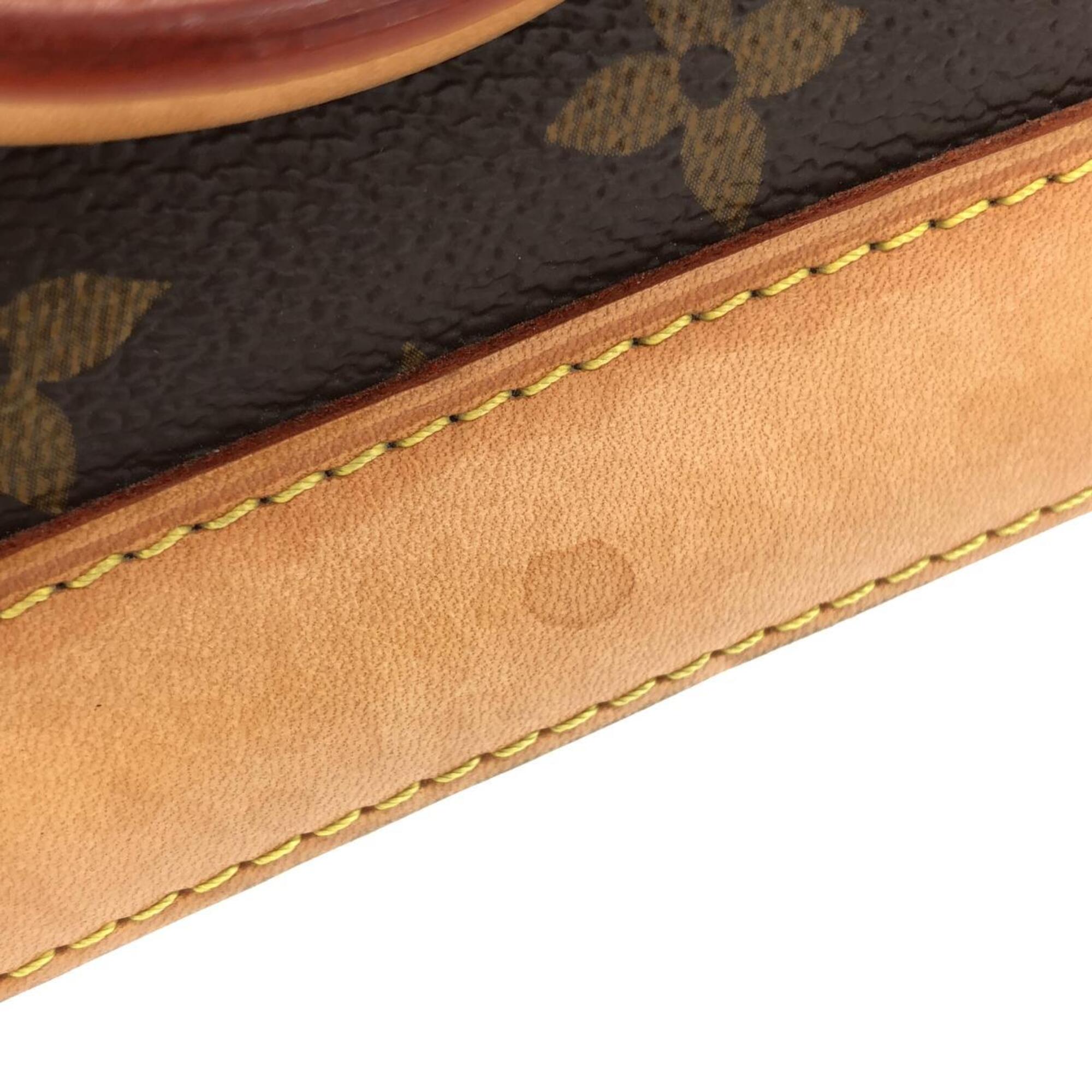 Louis Vuitton Monogram Marron Coated Canvas Handbag (Pre-Owned)