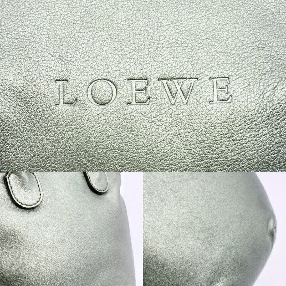 Loewe Moss Green Leather Shoulder Bag (Pre-Owned)