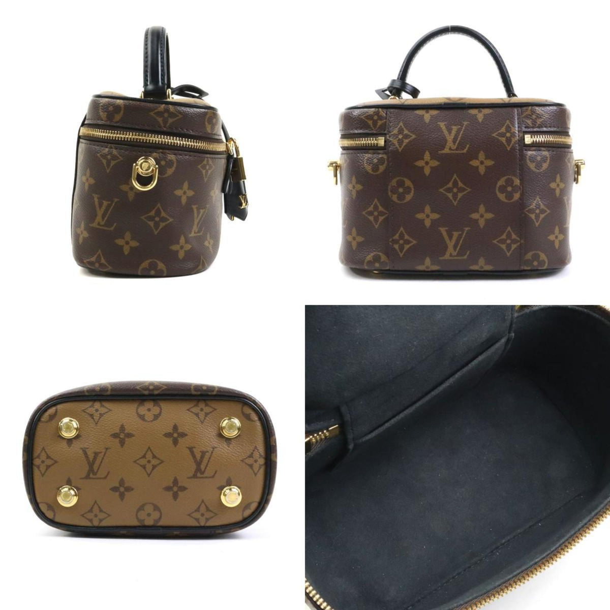 Louis Vuitton Brown Monogram Reverse Shoulder Bag Vanity Bag (Pre-Owned)