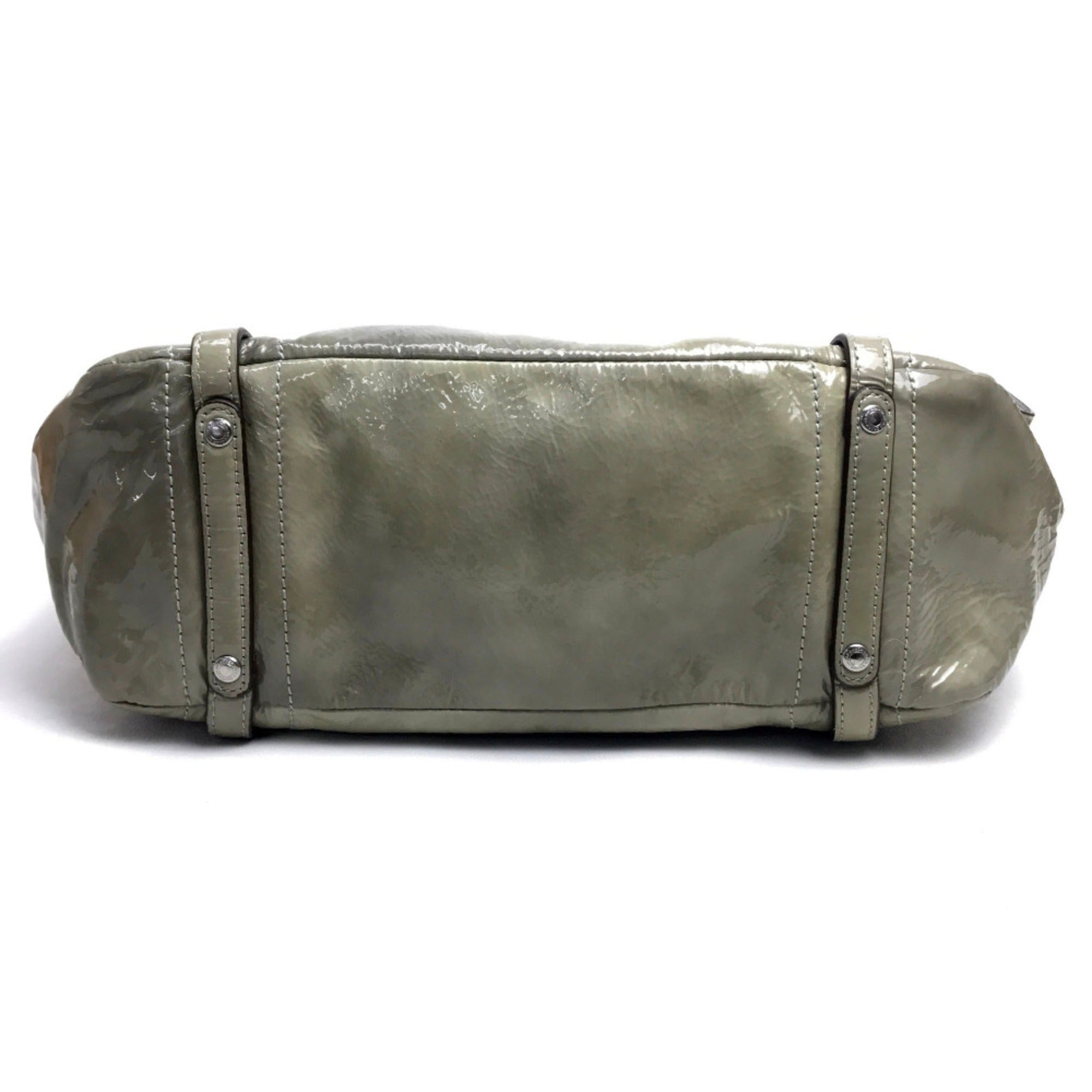 Coach Gray Leather Shoulder Bag (Pre-Owned)