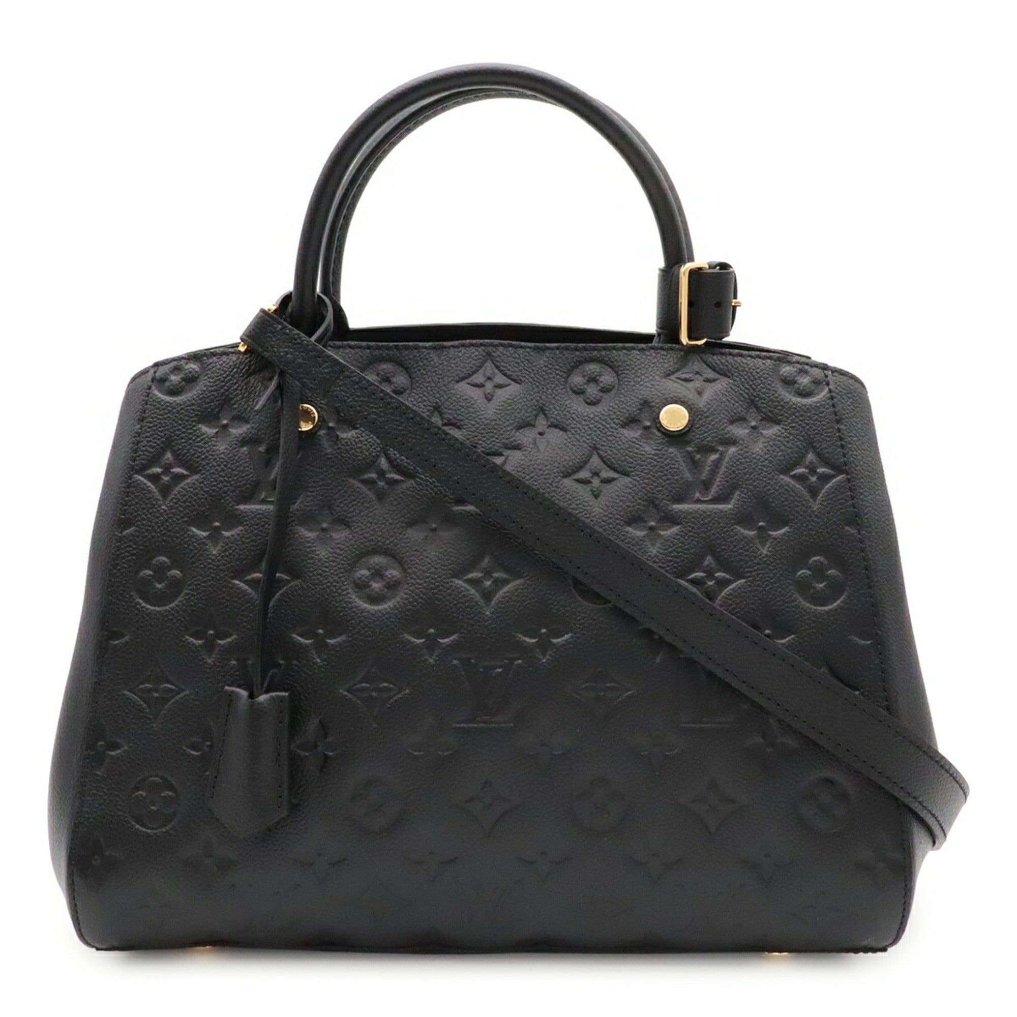 Louis Vuitton Noir Monogram Empreinte Leather Handbag Shoulder Bag (Pre-Owned)