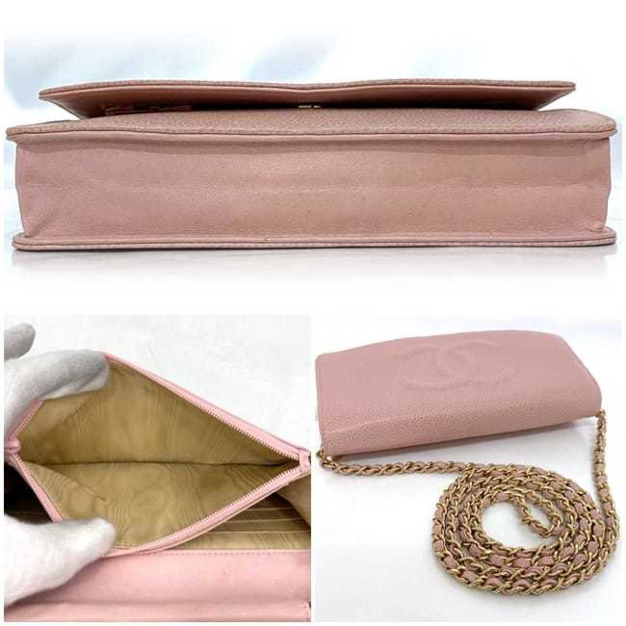 Chanel Pink Caviar Leather Shoulder Bag (Pre-Owned)