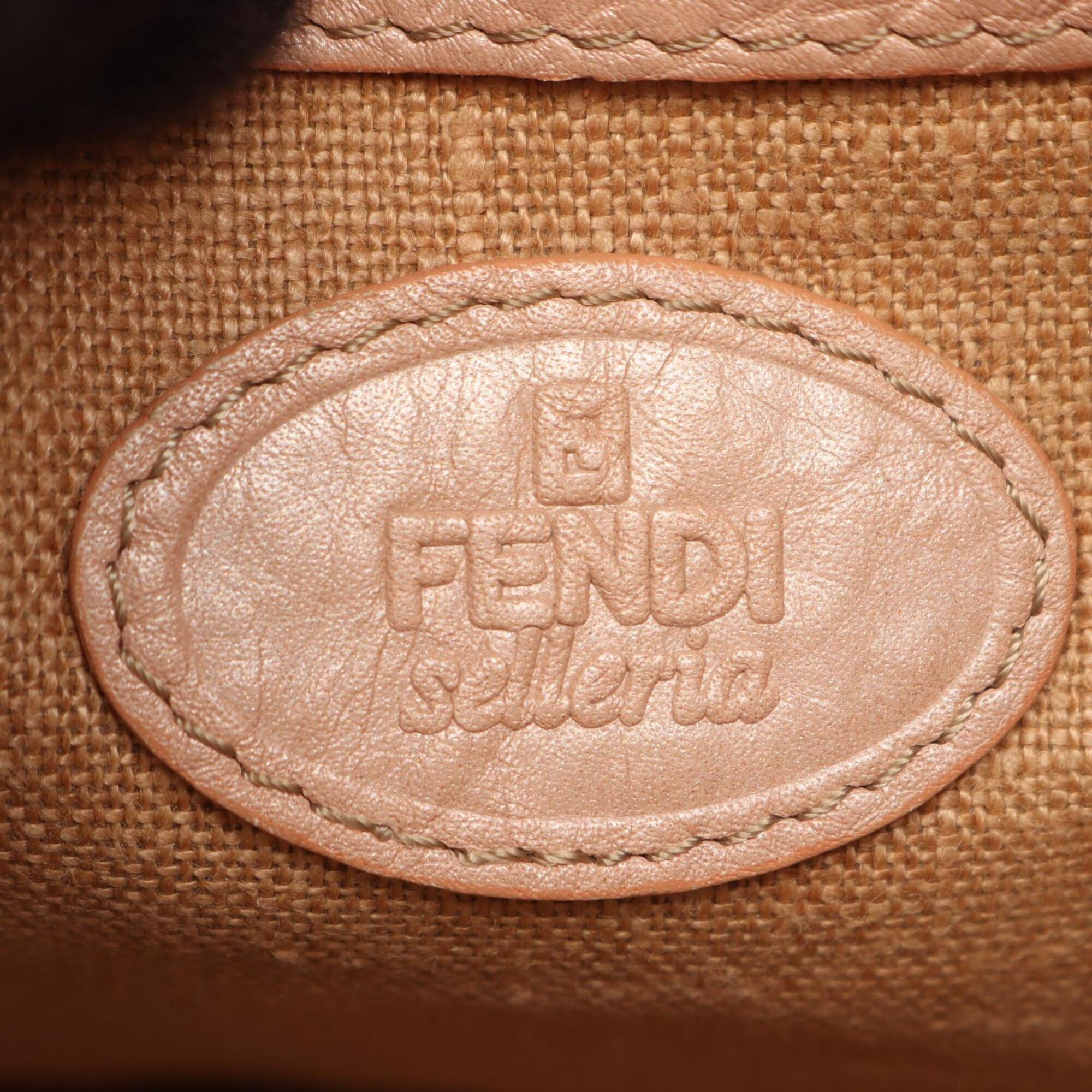 Fendi Pink Leather Handbag Shoulder Bag (Pre-Owned)