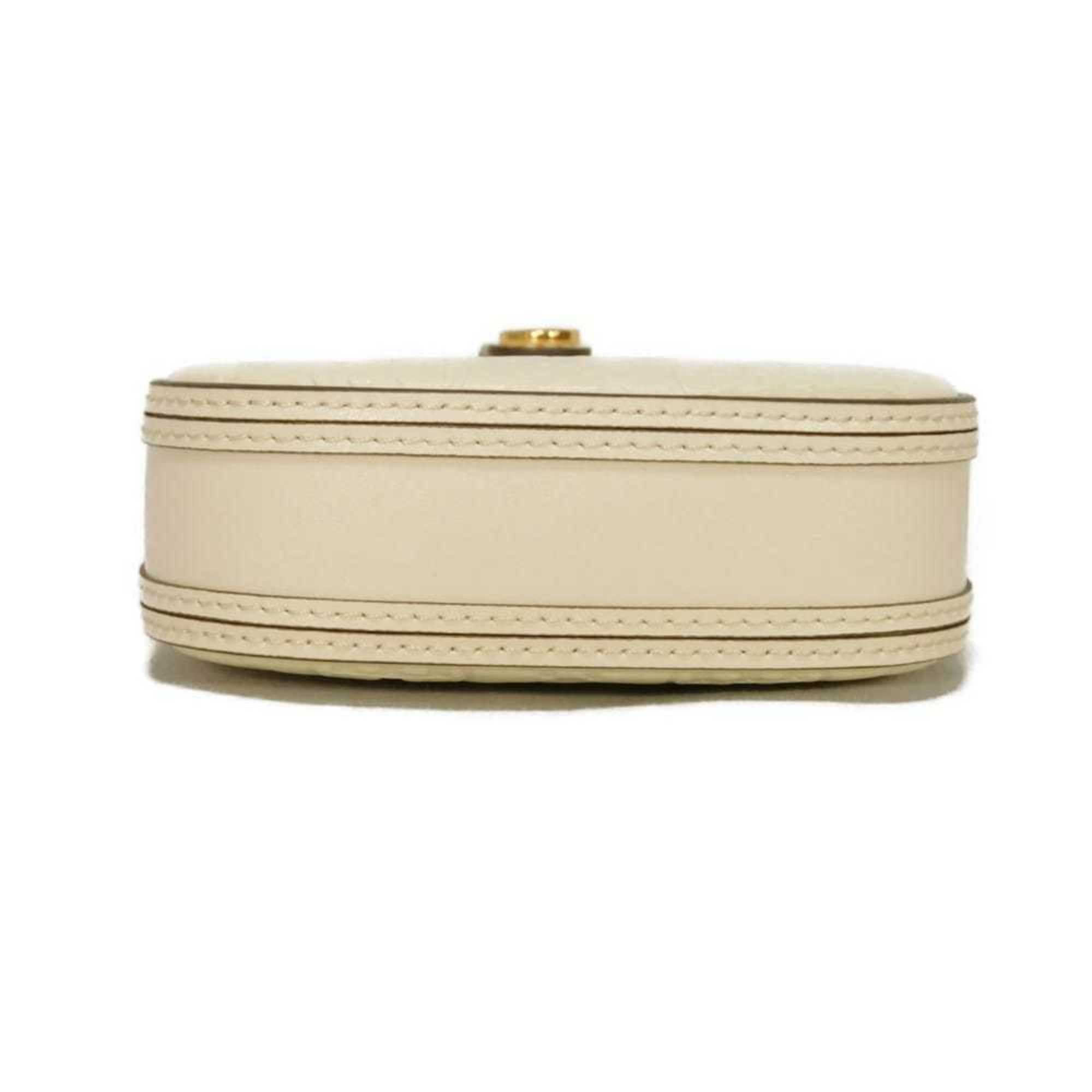 Tory Burch Cream White Leather Shoulder Bag (Pre-Owned)