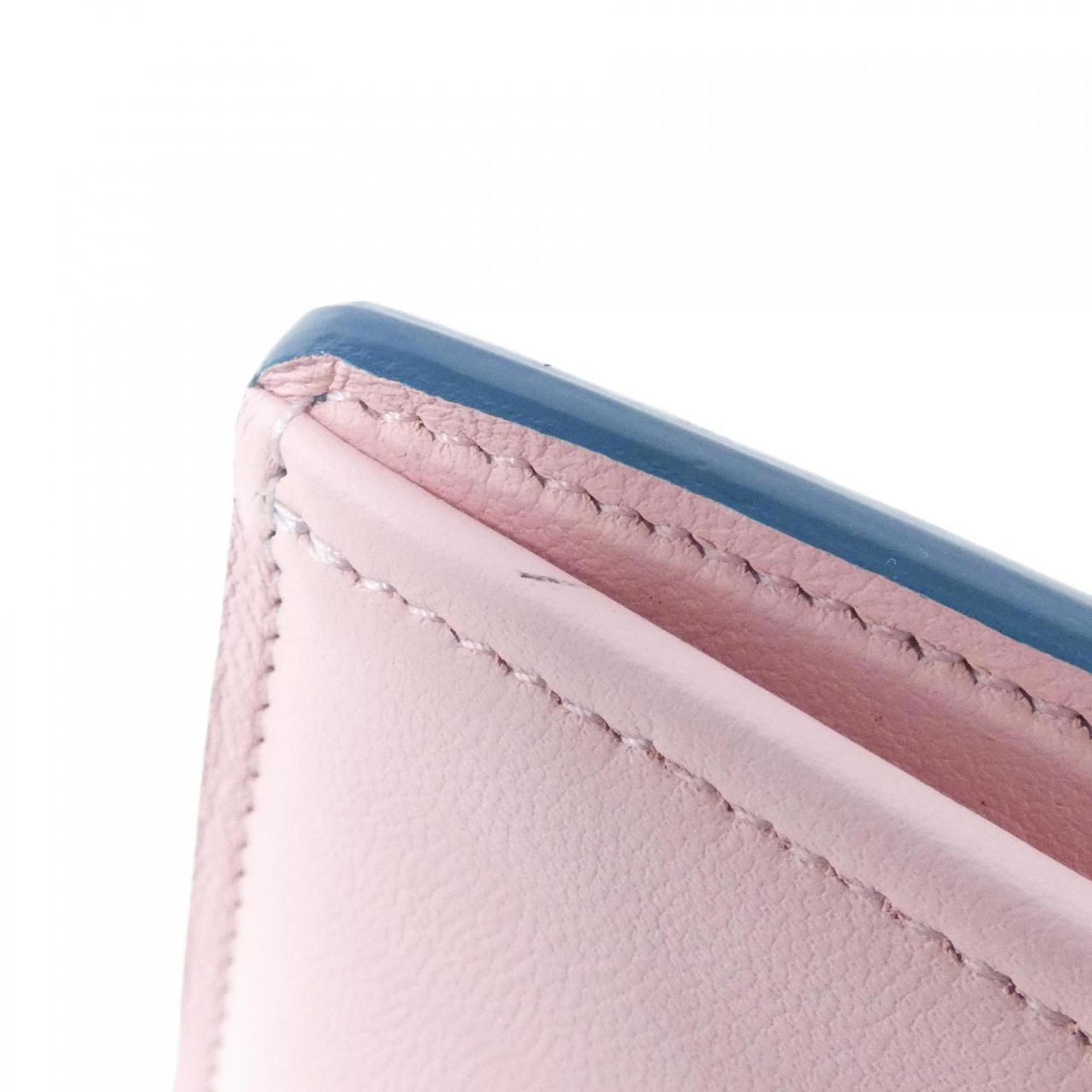 Louis Vuitton Blue Leather Long Wallet (Bi-Fold) (Pre-Owned)