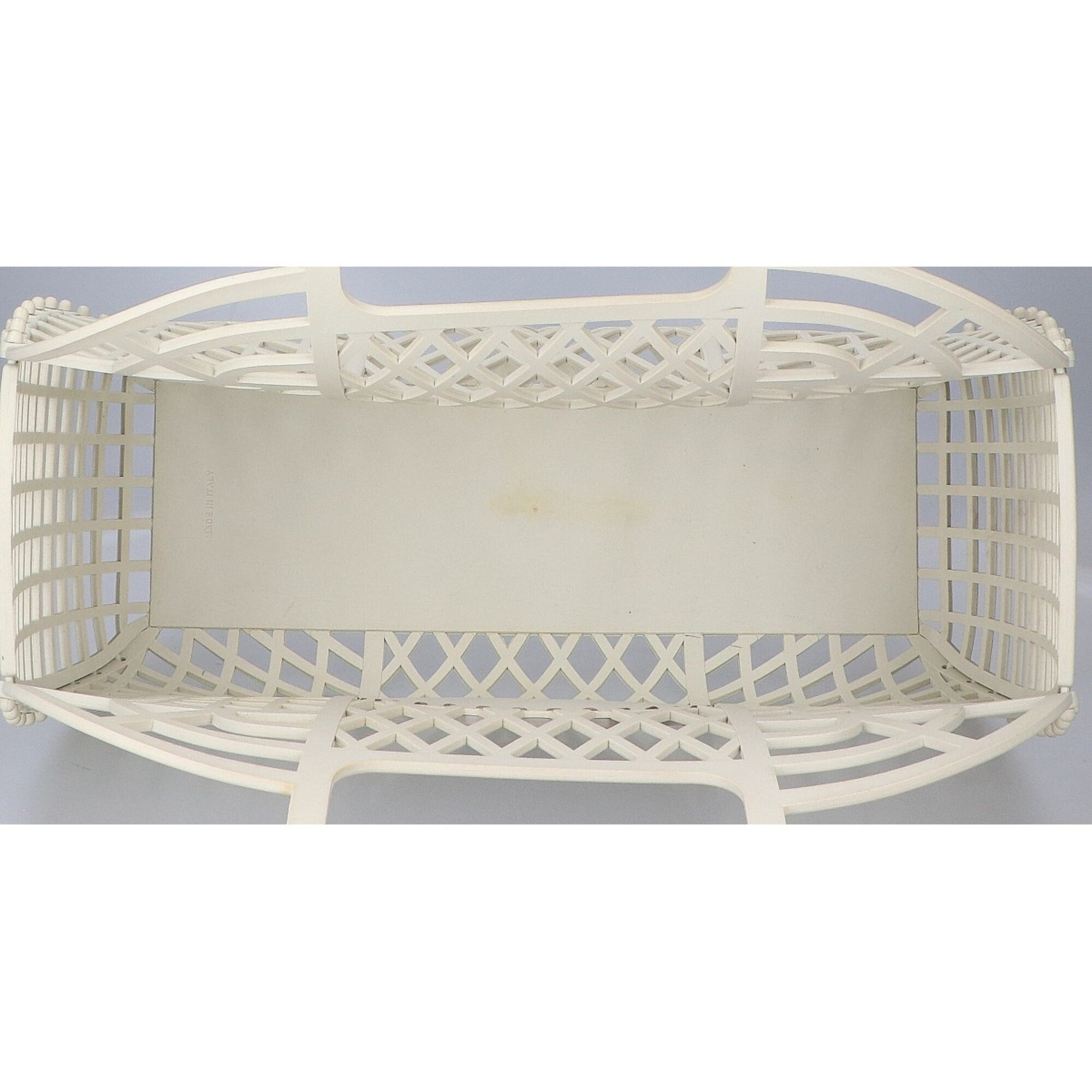 Fendi White Plastic Basket Handbag (Pre-Owned)