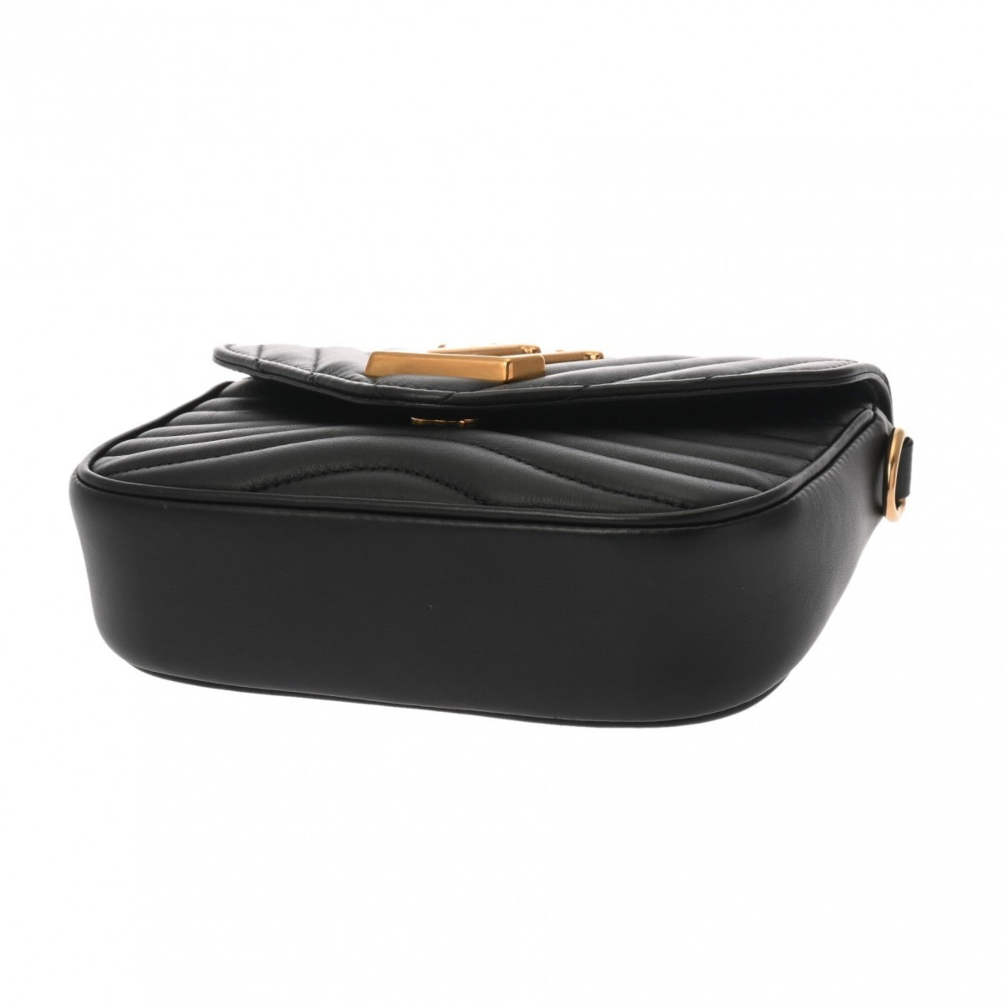 Louis Vuitton Noir Leather Pochette Shoulder Bag (Pre-Owned)