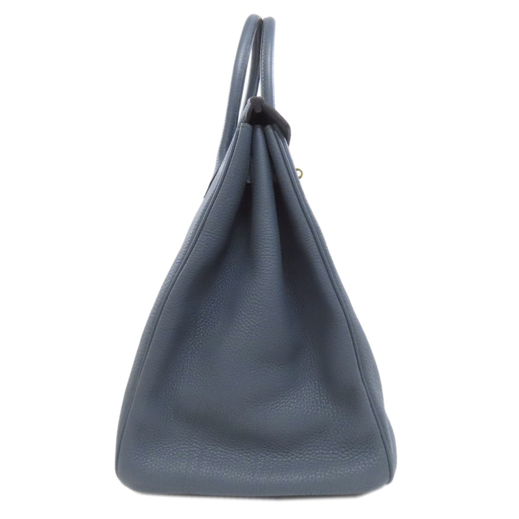 Hermes Blue Togo Leather Handbag (Pre-Owned)