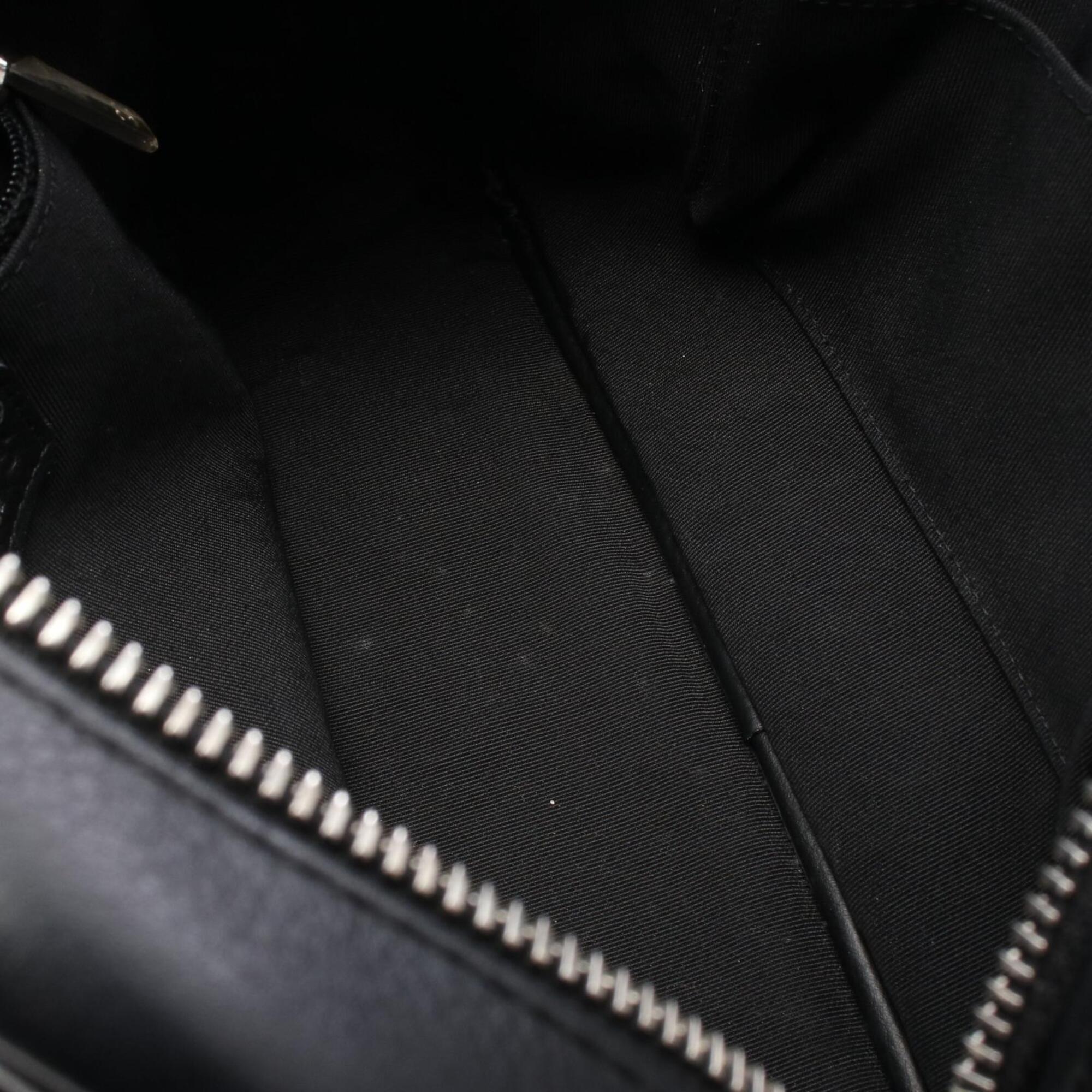 Chanel Black Leather Handbag Shoulder Bag (Pre-Owned)