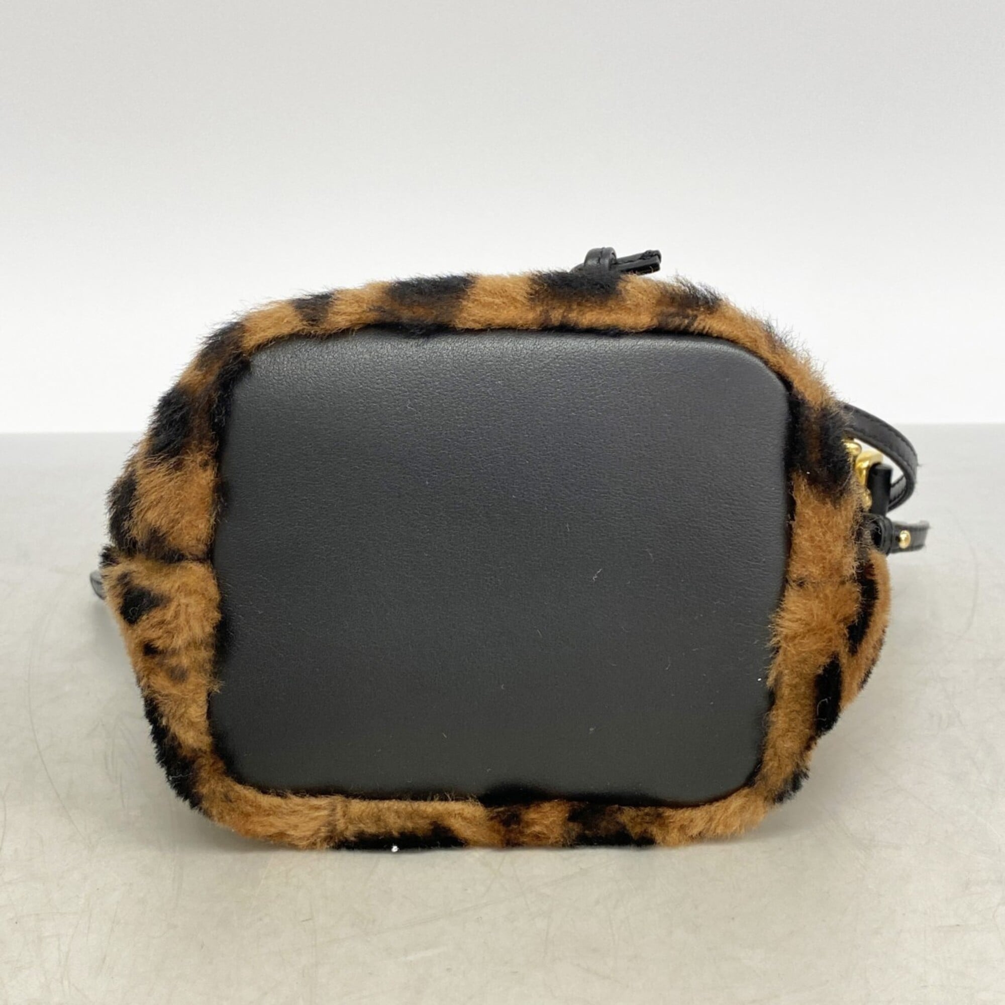 Fendi Black Brown Fur Handbag (Pre-Owned)