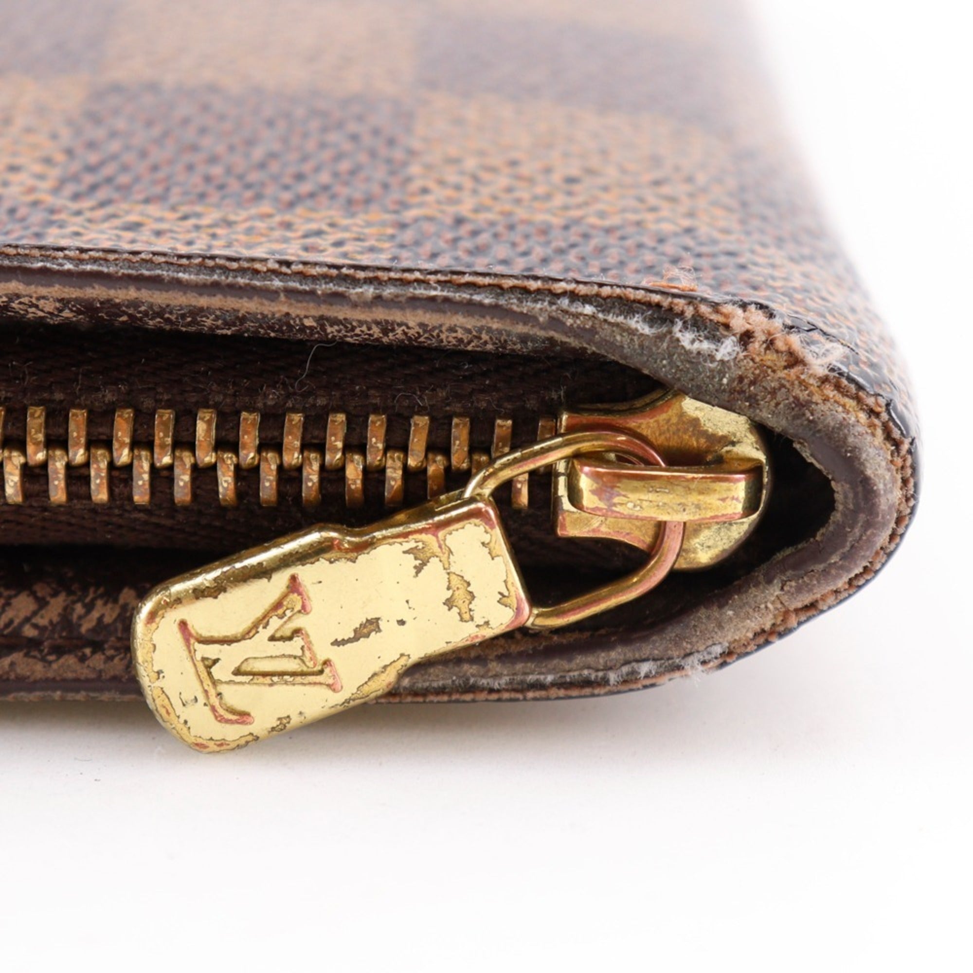 Louis Vuitton Brown Damier Canvas Long Wallet (Bi-Fold) (Pre-Owned)
