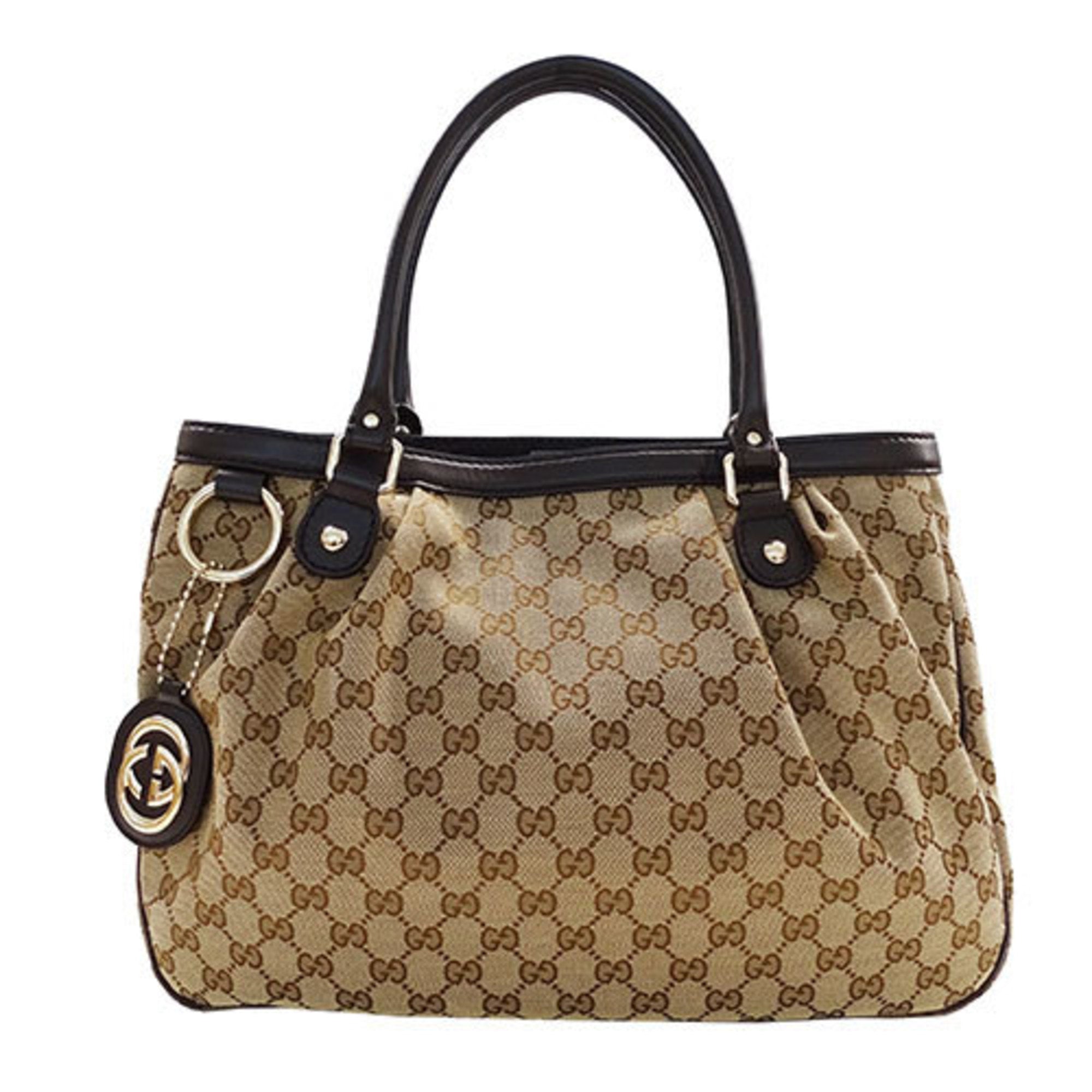 Gucci Beige Brown Gg Canvas Tote Bag (Pre-Owned)