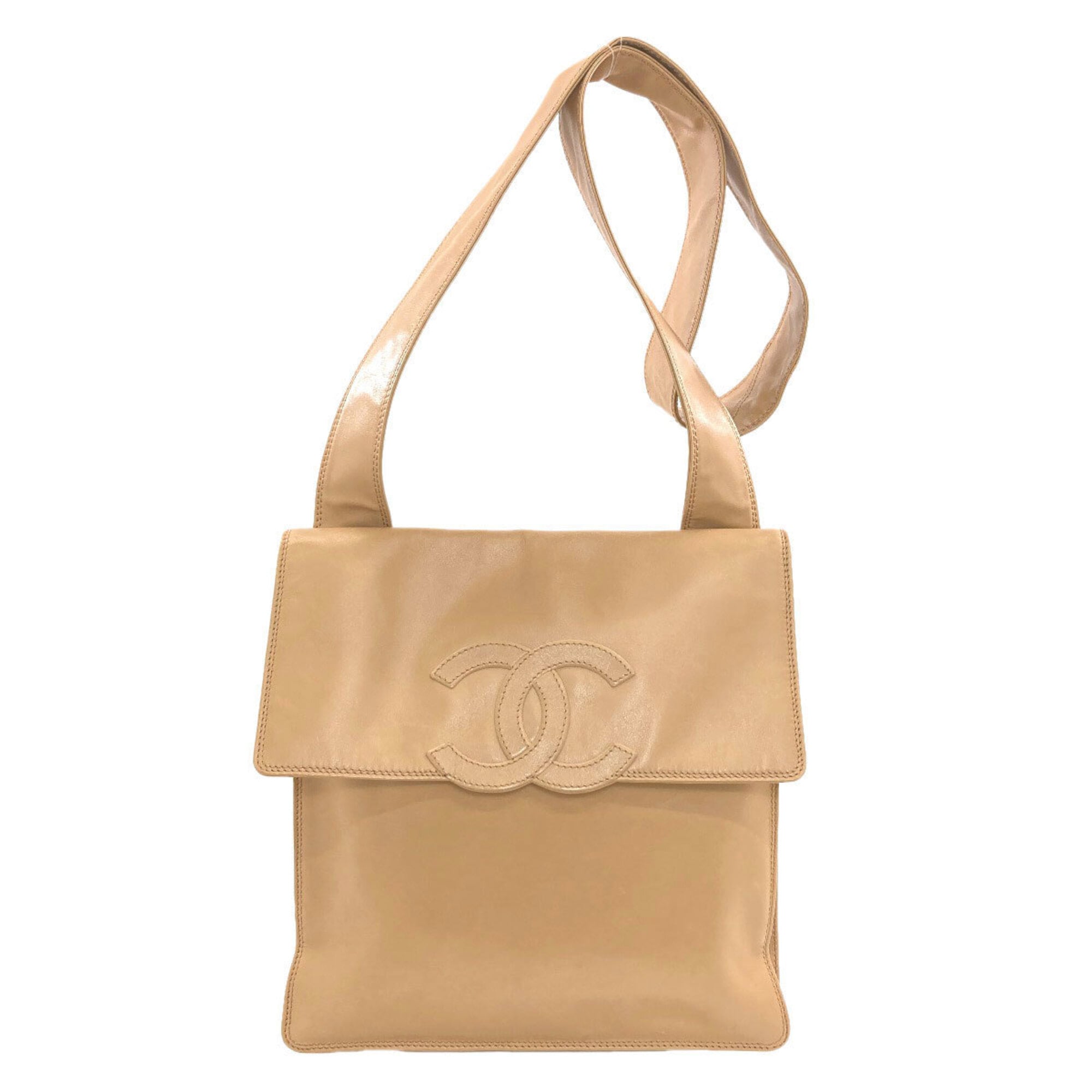 Chanel Beige Leather Tote Bag (Pre-Owned)