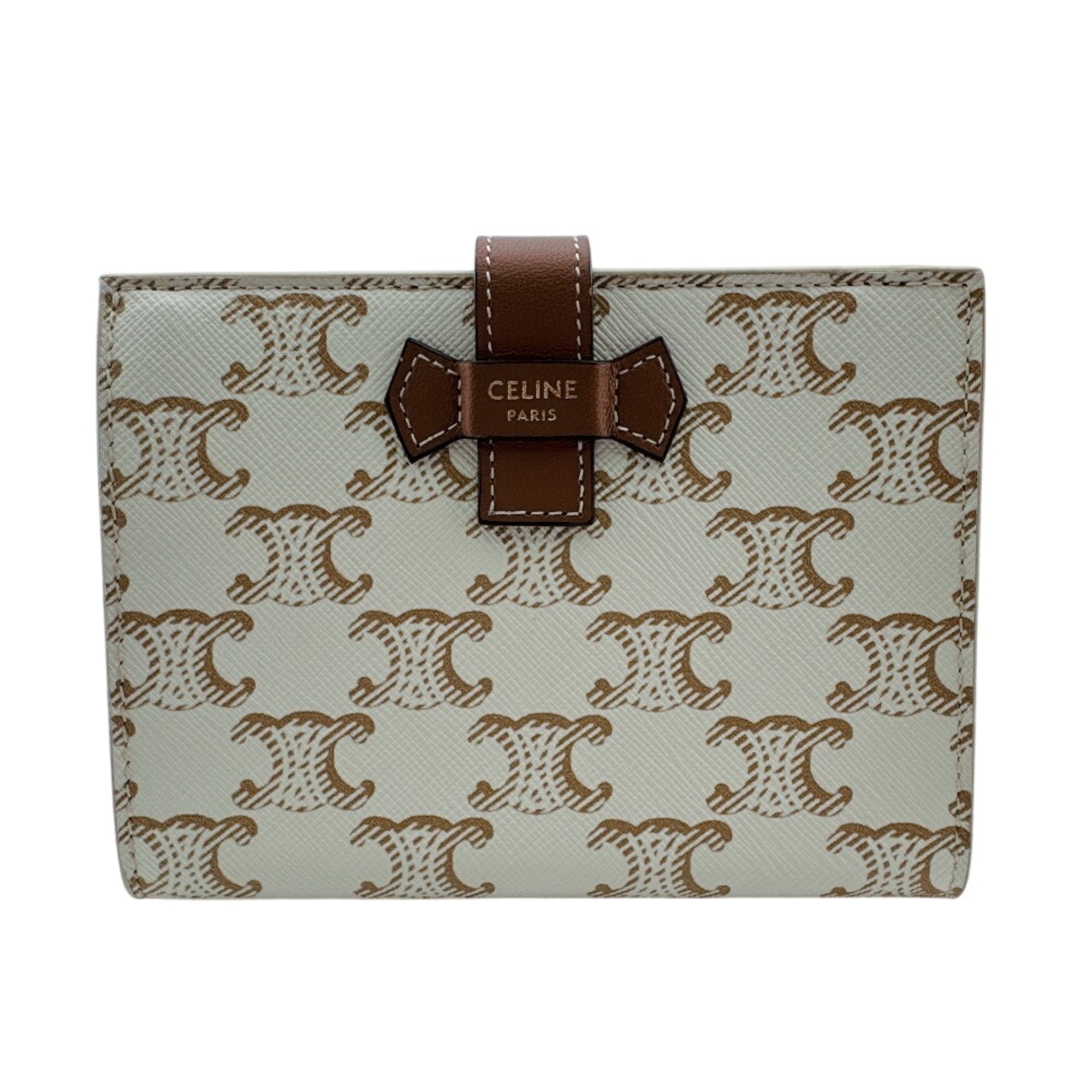 Celine White Leather Wallet (Bi-Fold) (Pre-Owned)