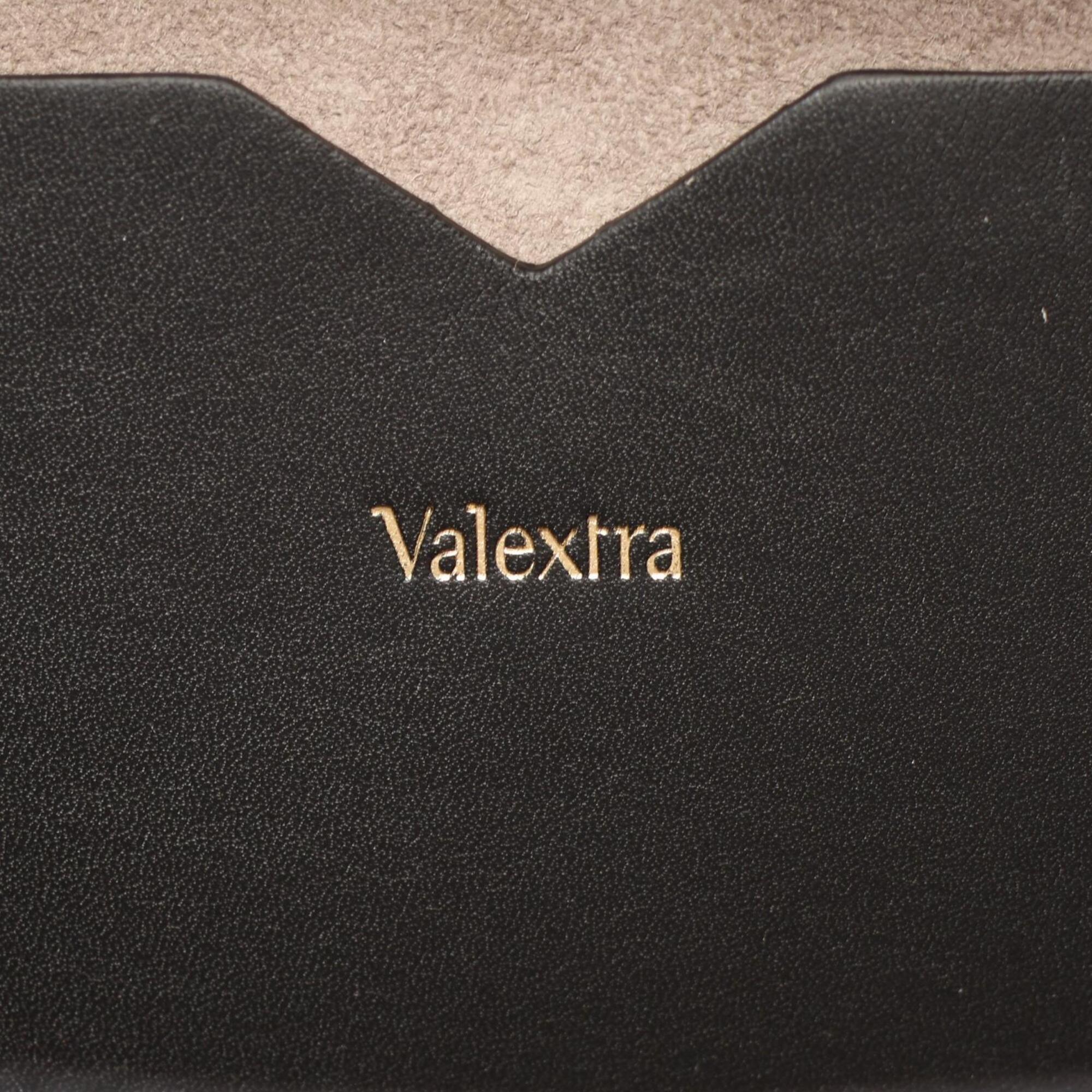 Valextra Black Leather Handbag Shoulder Bag (Pre-Owned)