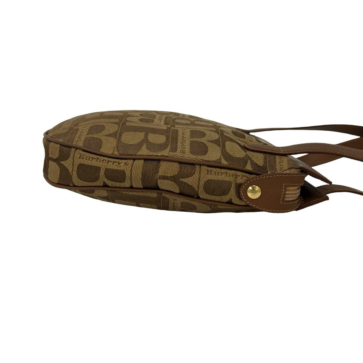Burberry Brown Canvas Leather Shoulder Bag Tote Bag (Pre-Owned)