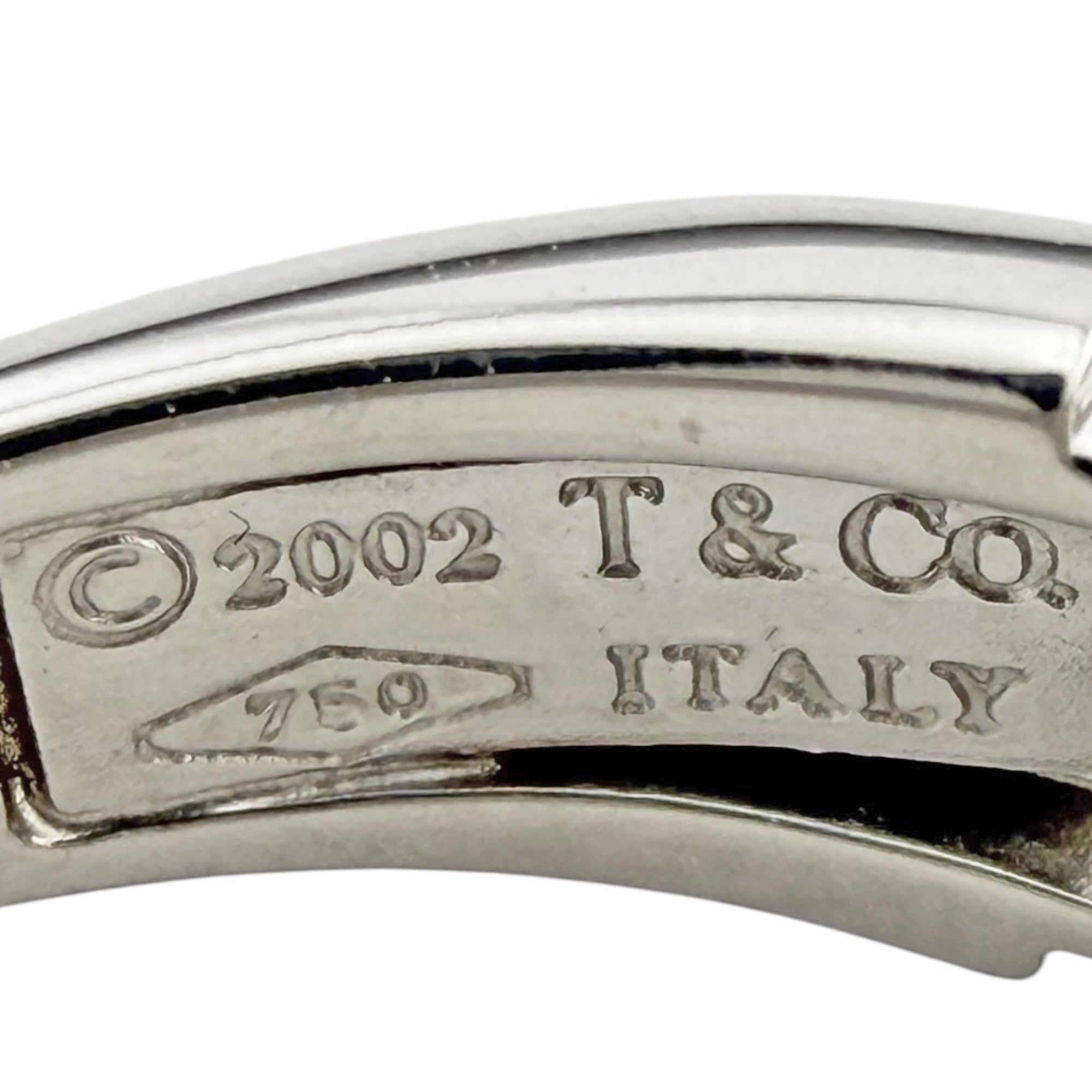 Tiffany Silver White Gold (18K) Band Ring (Pre-Owned)