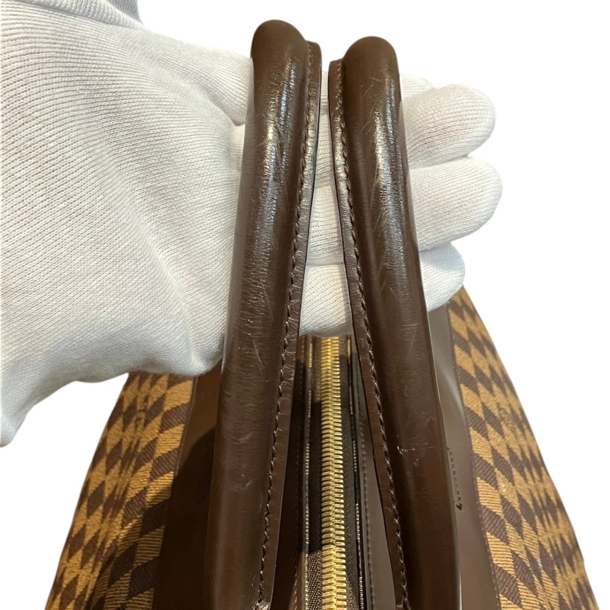 Louis Vuitton Damier Brown Damier Canvas Boston Bag (Pre-Owned)