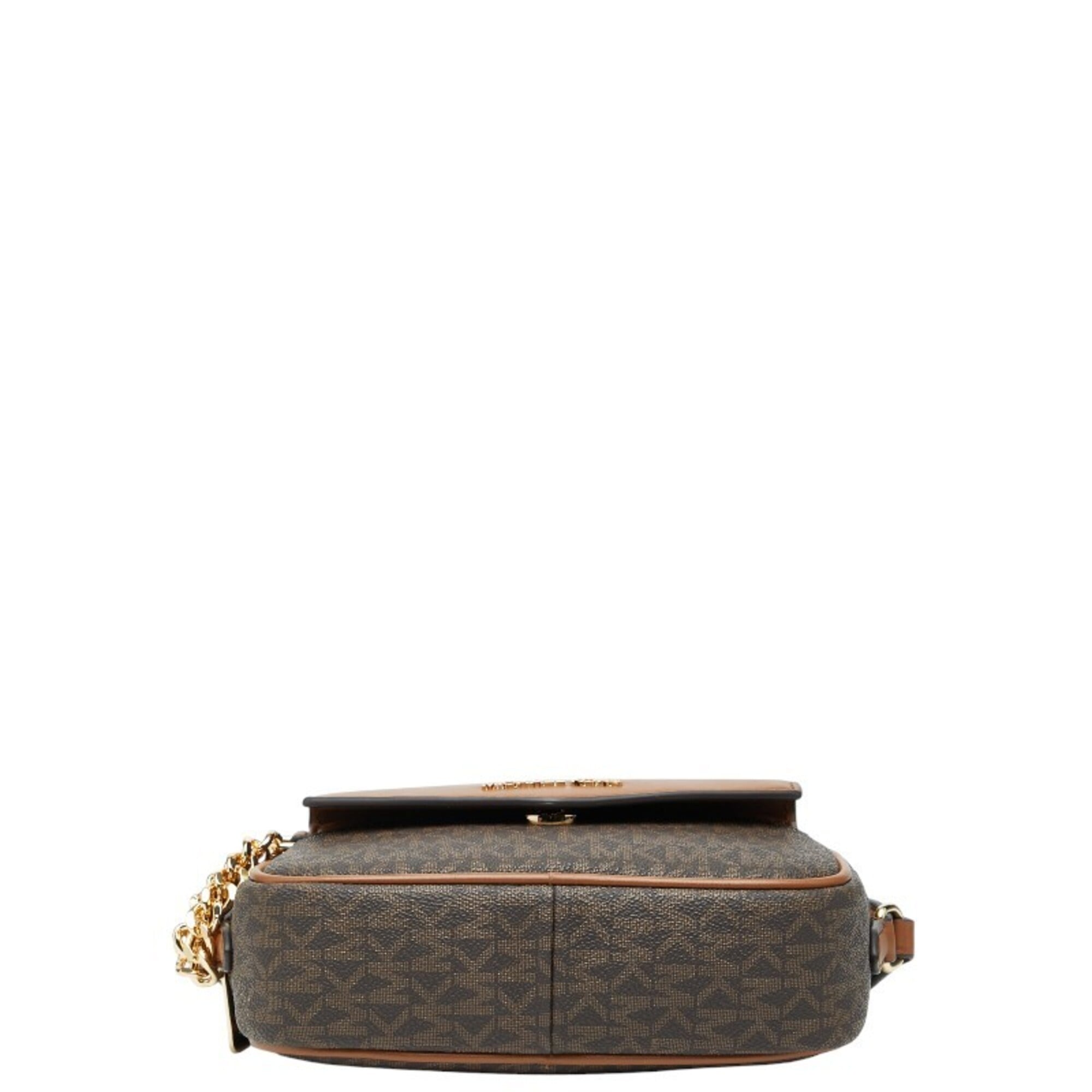 Michael Kors Brown Pvc Leather Pouch Shoulder Bag (Pre-Owned)